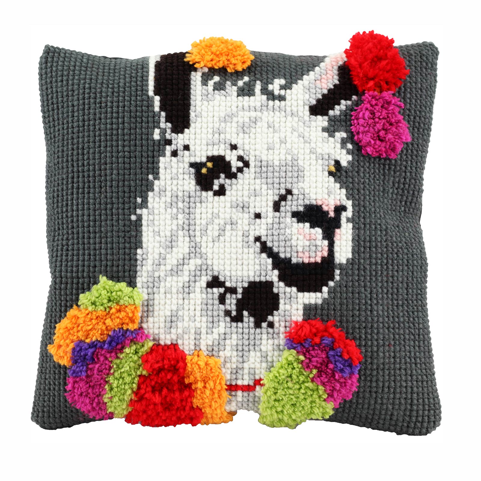 Pako 012.001 Voorbedrukt knoop / kruissteek kussenpakket Lama 40 x 40 cm - STUK