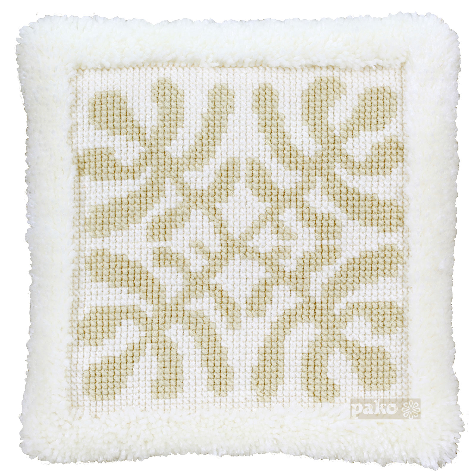 Pako 012.007 Voorbedrukt knoop / kruissteek kussenpakket Moderne Natuur 40 x 40 cm - STUK