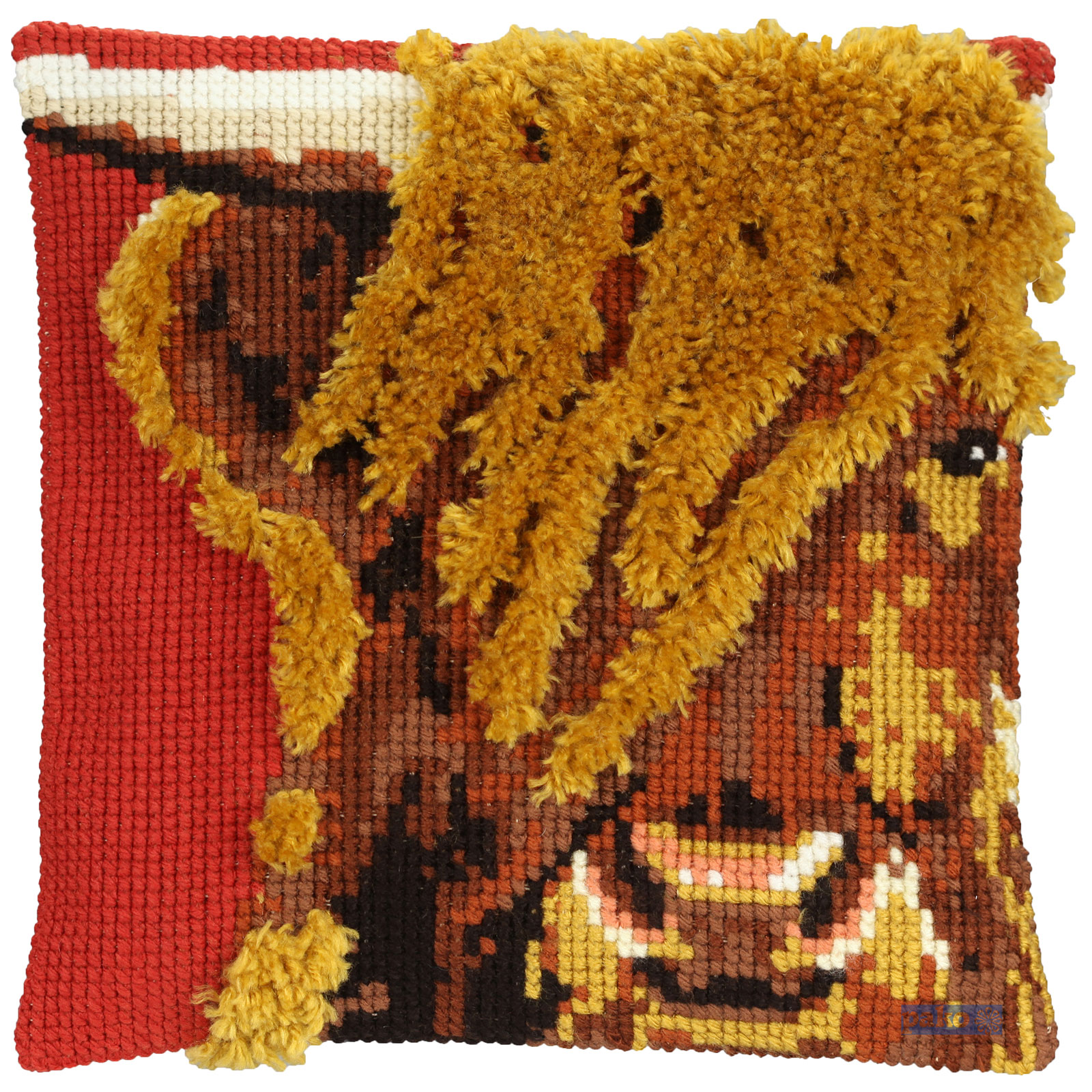 Pako 012008 Voorbedrukt knoop kussenpakket hooglander 40x40cm - STUK