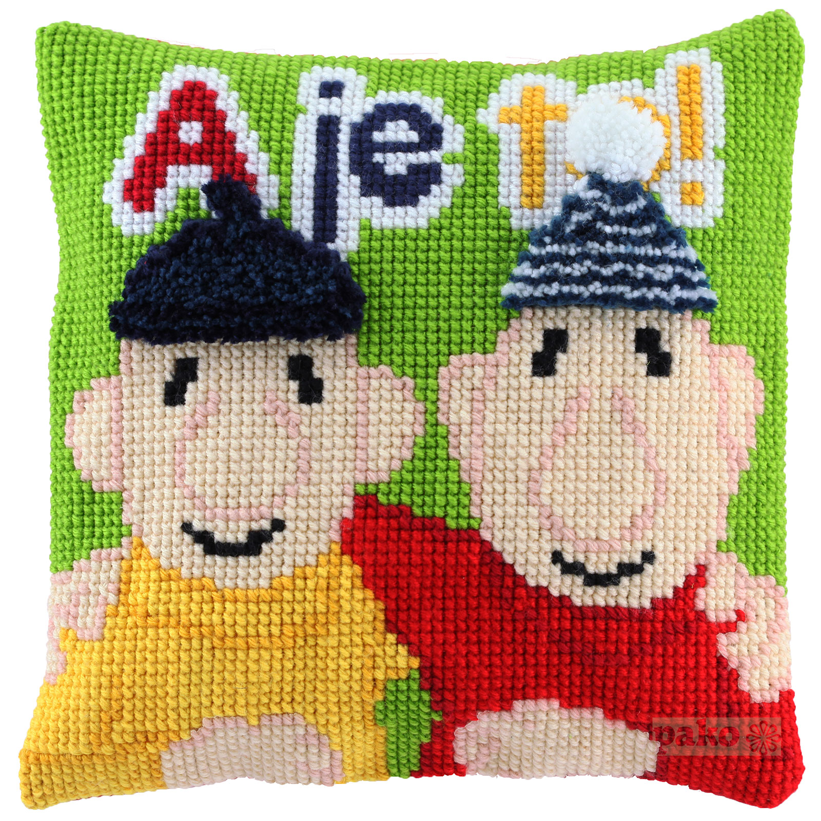 Pako 012.040 Voorbedrukt knoop / kruissteek kussenpakket Buurman & Buurman 40 x 40 cm - STUK