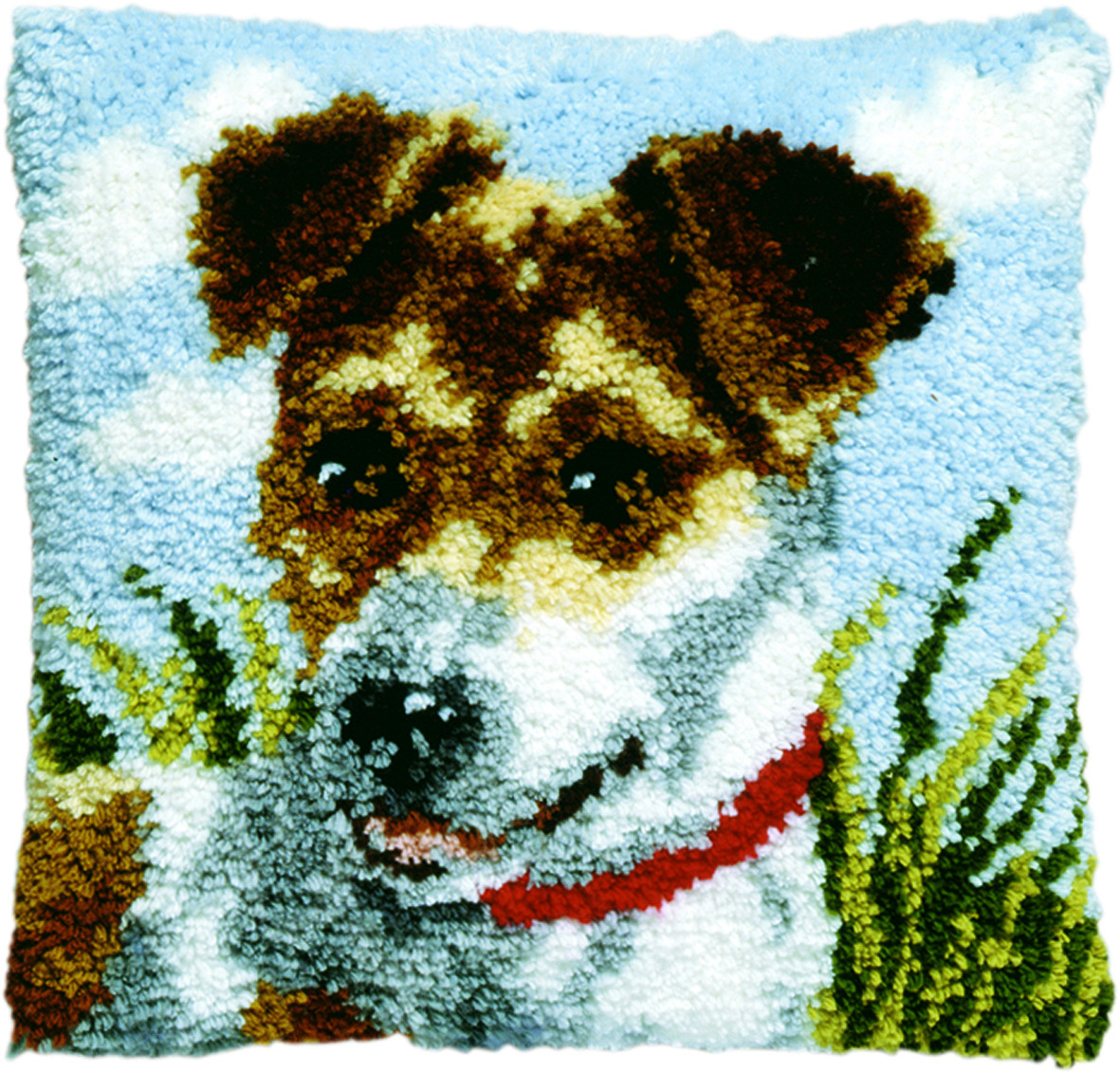 Pako 013.307 Voorbedrukt knoopkussenpakket Jack Russel 40 x 40 cm - STUK