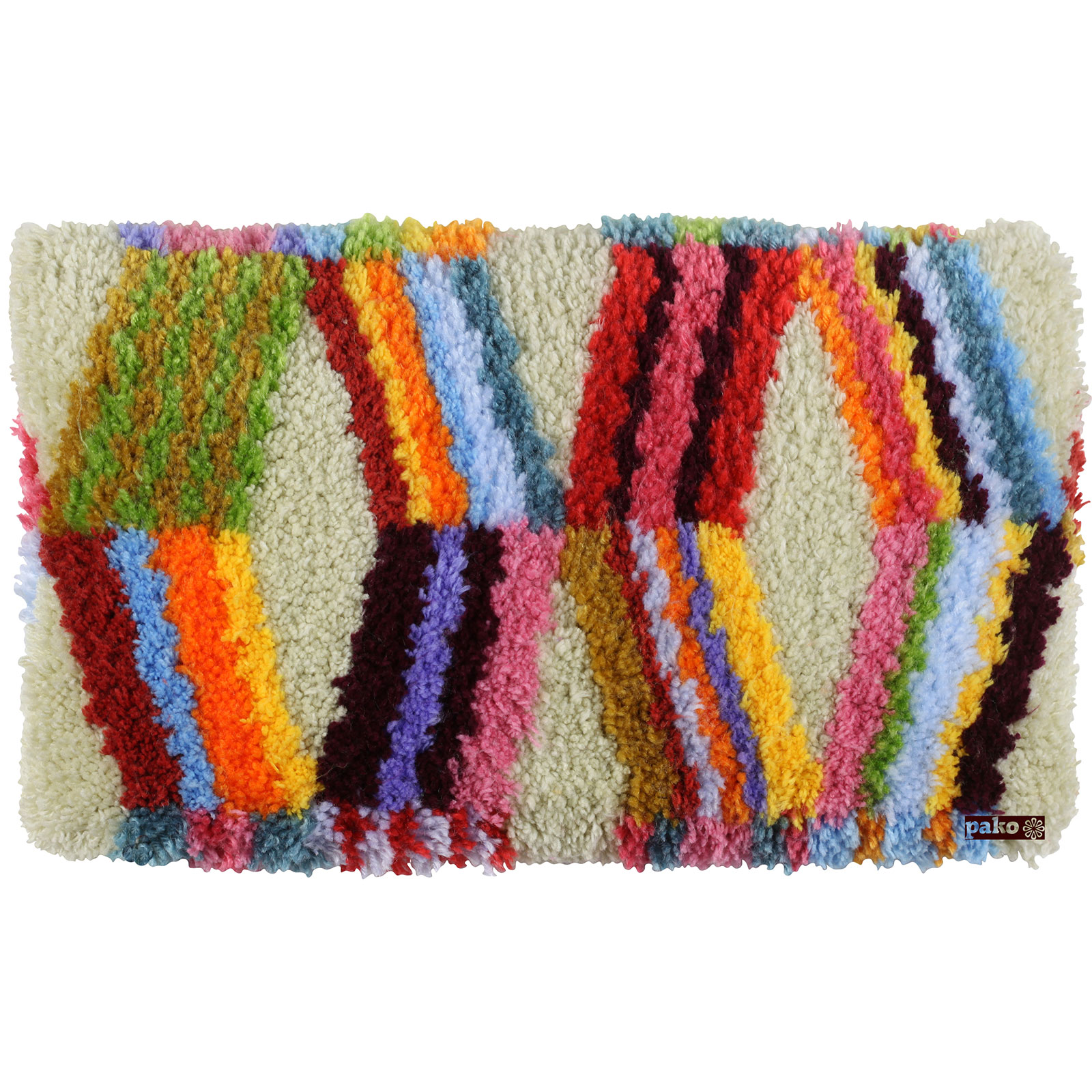 Pako 016652 Latch hook kussenpakket Geometrisch 30x50cm - STUK