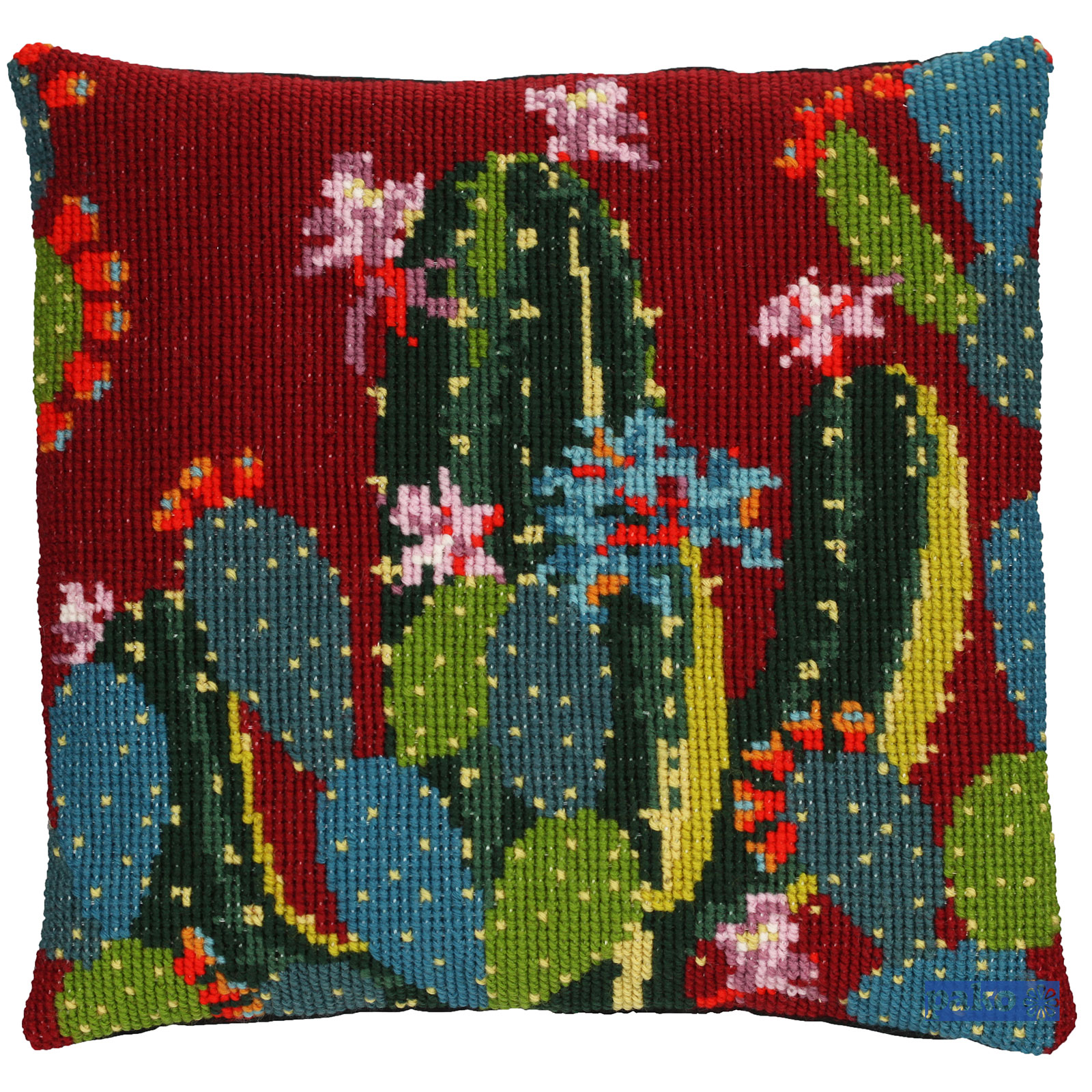Pako 160803 Voorbedrukt Borduur Kussenpakket Cactus 40x40cm - STUK