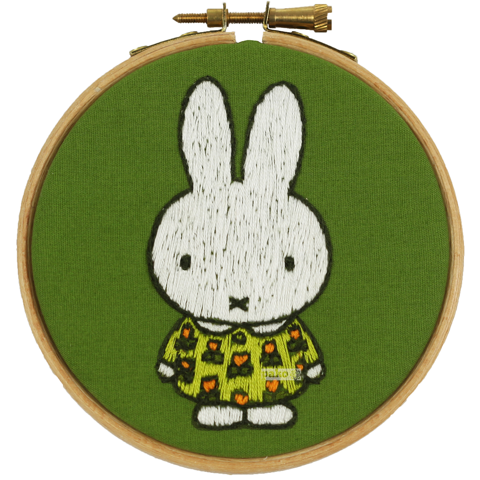 Pako 076.196003 Nijntje met bloemetjesjurk 10cm rond - STUK