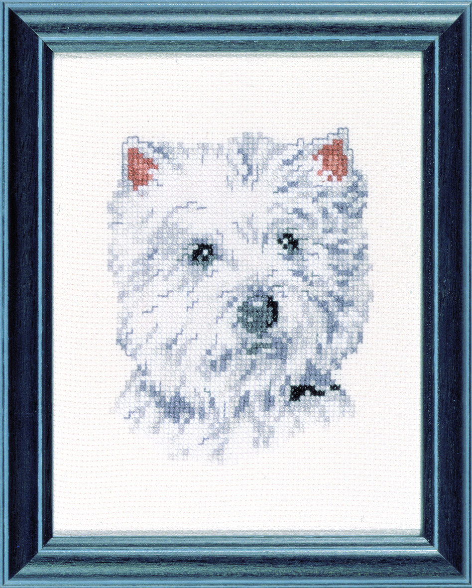 Pako 210.851 Borduurpakket telpatroon aïda Hond 13x17cm - STUK