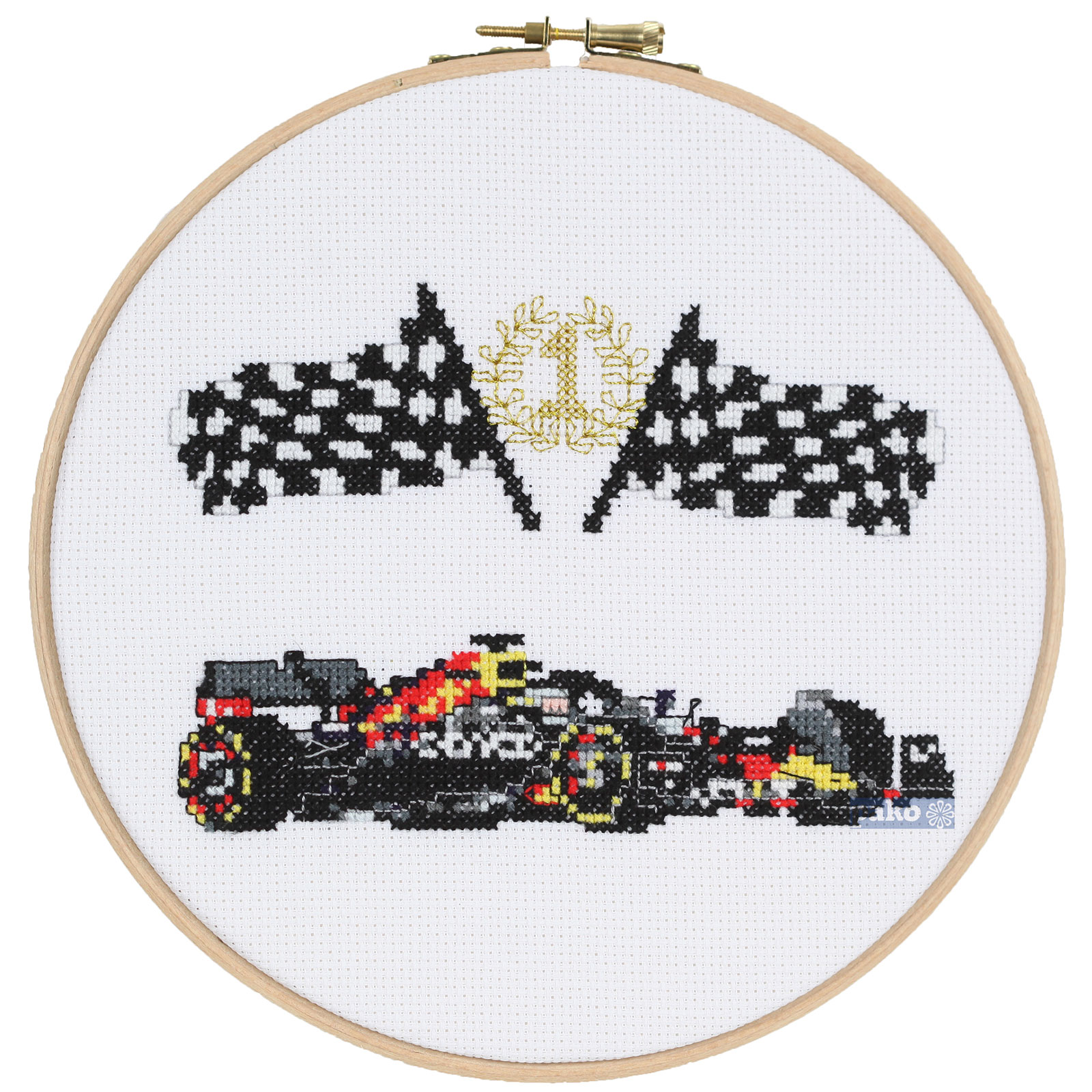 Pako 212358 Borduurpakket Telpatroon Max Verstappen 20cm rond - STUK