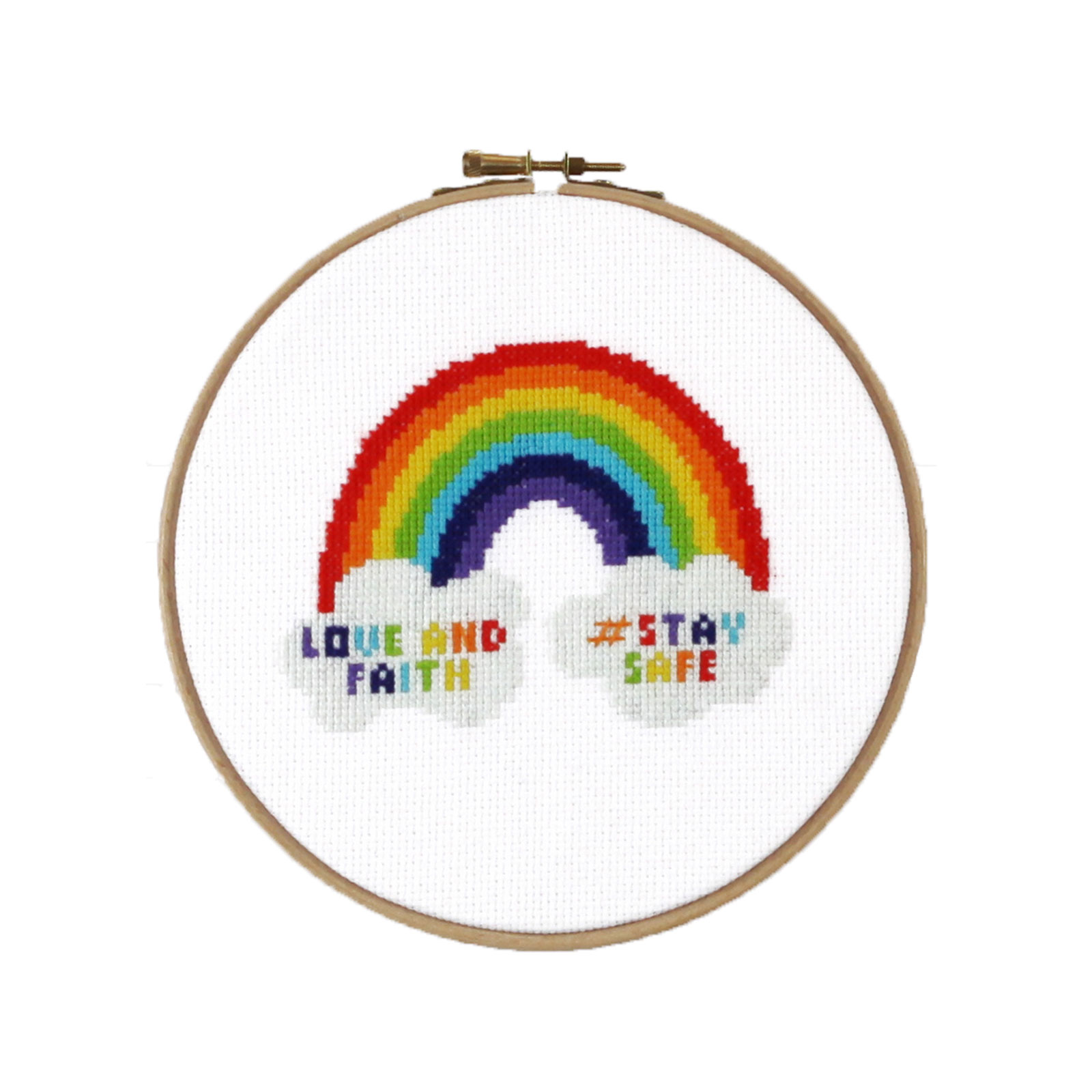 Pako 214.454 Borduurpakket telpatroon aïda Stay Save 17 cm rond - PAKKET