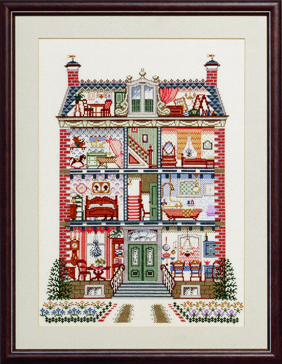 Pako 219.241 Borduurpakket telpatroon aïda Poppenhuis 49 x 64 cm - STUK