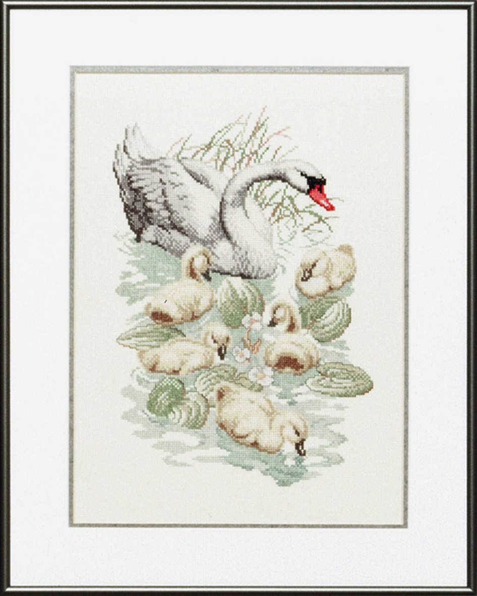 Pako 235.321 Borduurpakket telpatroon aïda Zwaan 40 x 50 cm - STUK