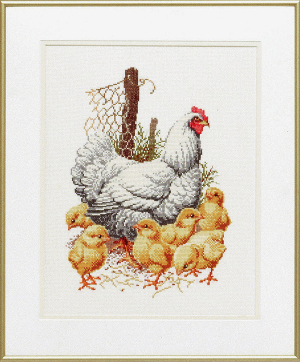 Pako 235.331 Borduurpakket telpatroon aïda Kip 42 x 50 cm - STUK