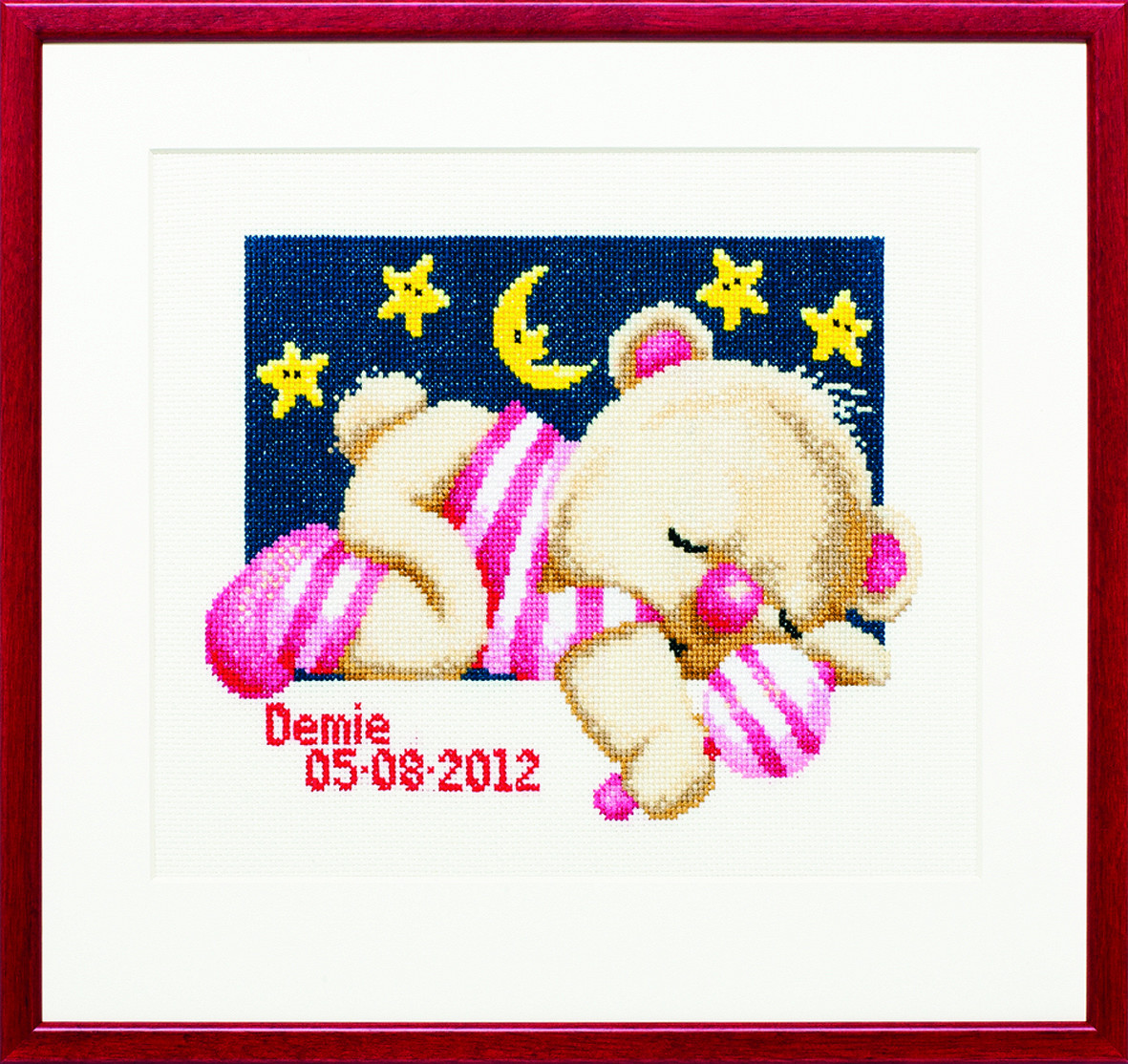 Pako 238.615 Borduurpakket telpatroon aïda Geboorte meisje  36 x 36 cm - STUK