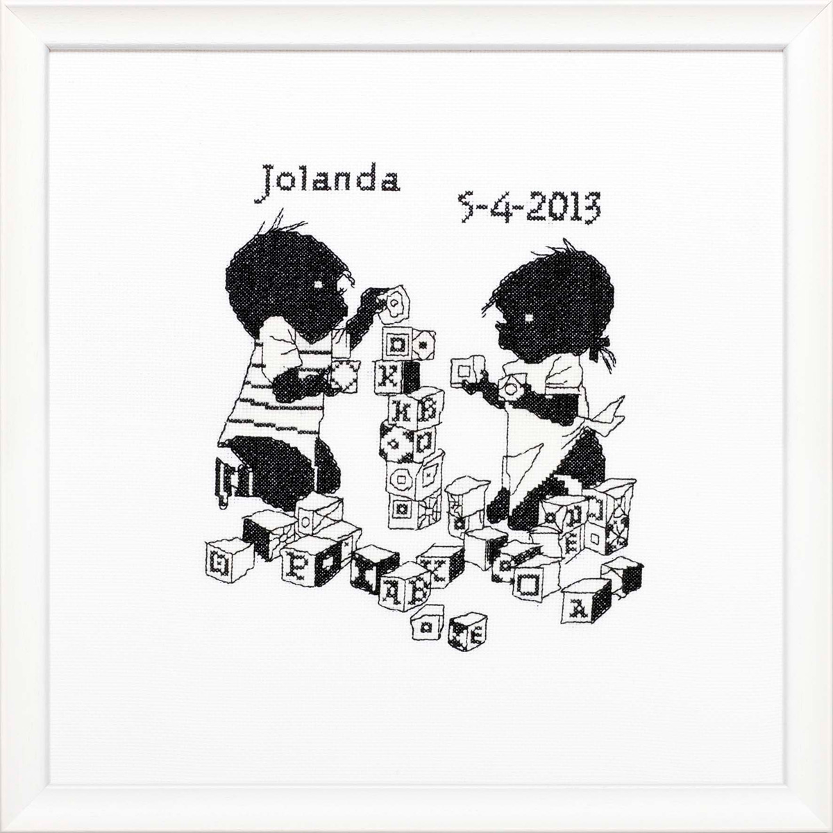 Pako 270.017 Borduurpakket telpatroon aïda Jip & Janneke Blokken 42 x 42 cm - STUK