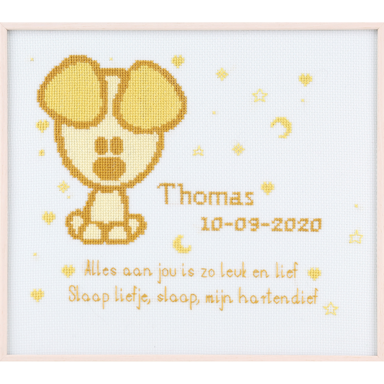 Pako 271.043 Borduurpakket telpatroon aïda Pip Geboorte 27 x 24 cm - PAKKET