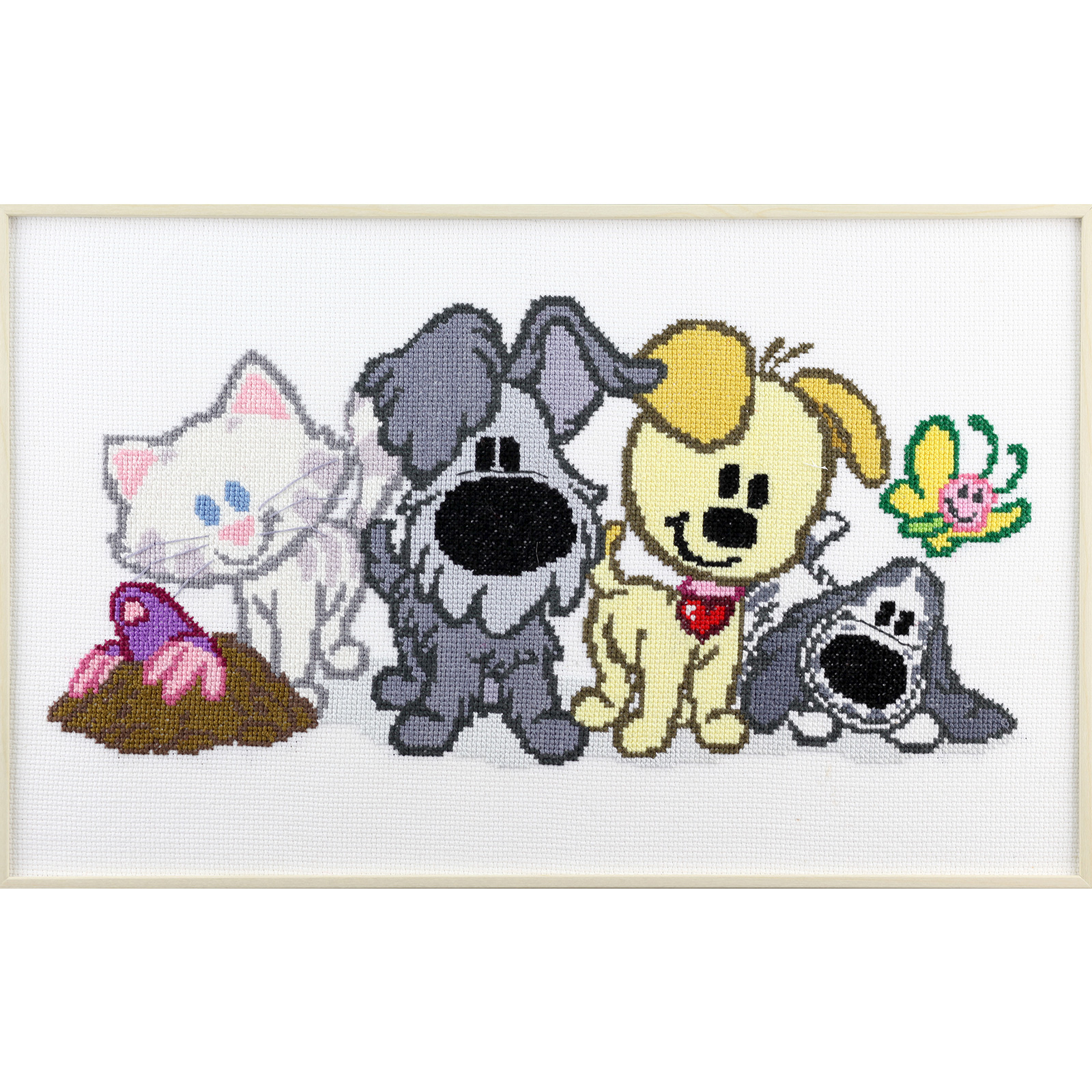 Pako 271.045 Borduurpakket telpatroon aïda Woezel & Pip 40 x 25 cm - PAKKET