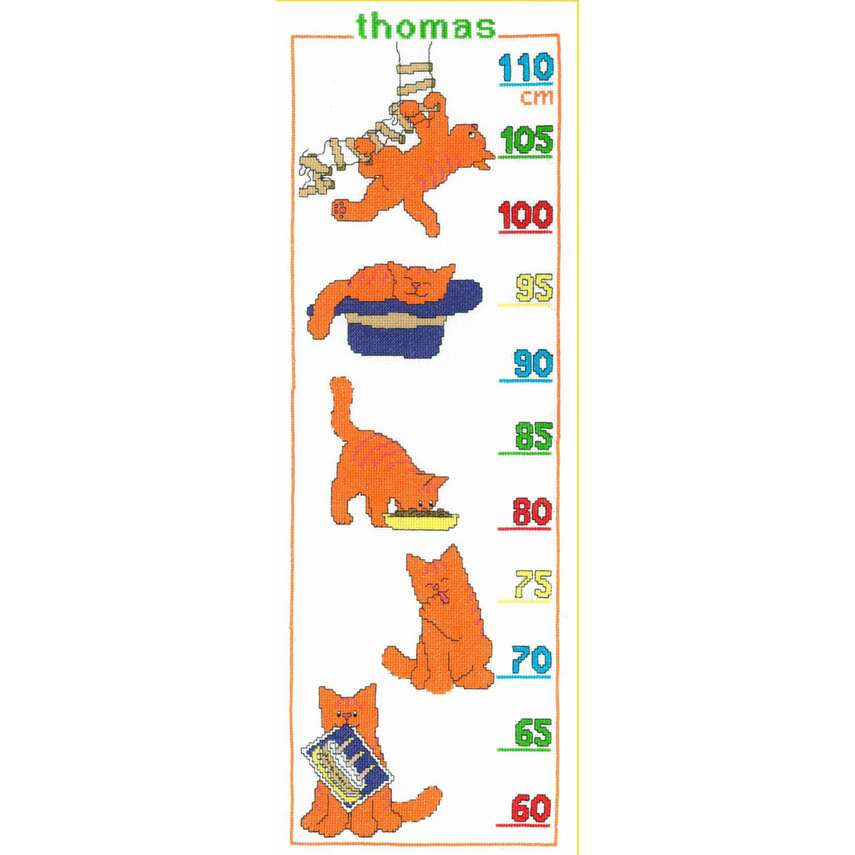 Pako 272.030 Borduurpakket telpatroon aïda Dikkie Dik Meetlat 22 x 62 cm - STUK