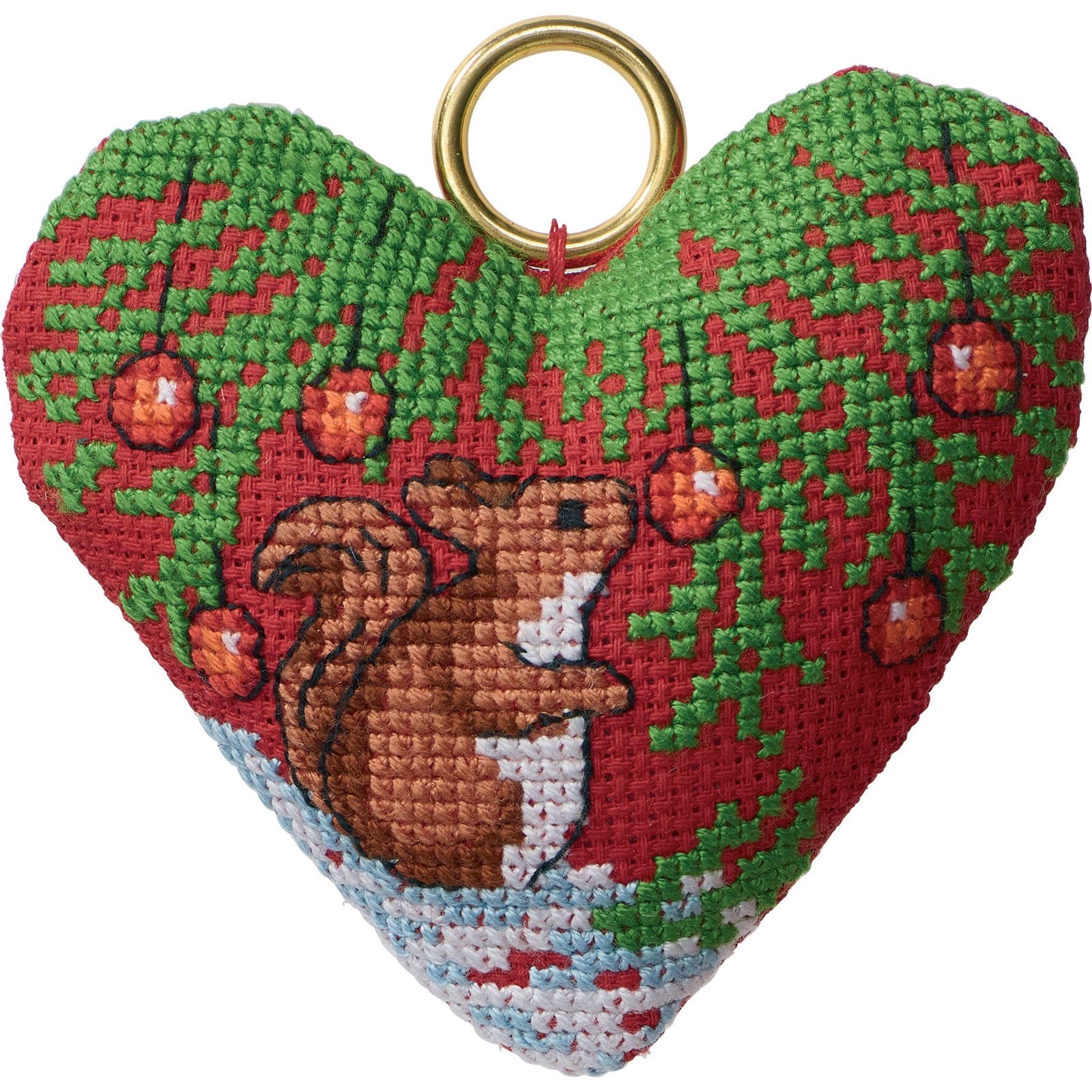 Permin 01-1295 kerstornament 9 x 8 cm dessin eekhoorn - STUK