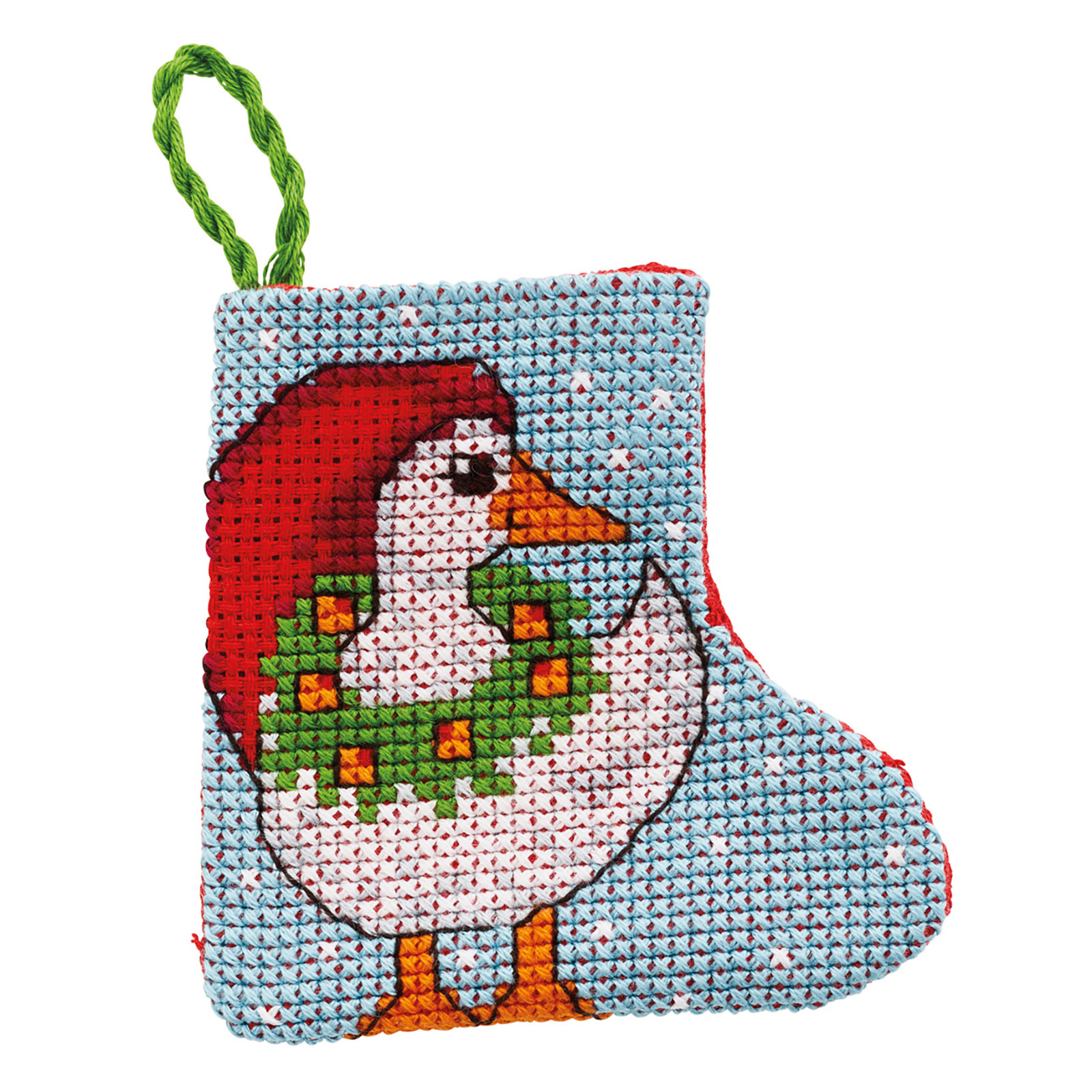 Permin 01-2246 Borduurpakket Kerstgans 7x7cm - STUK