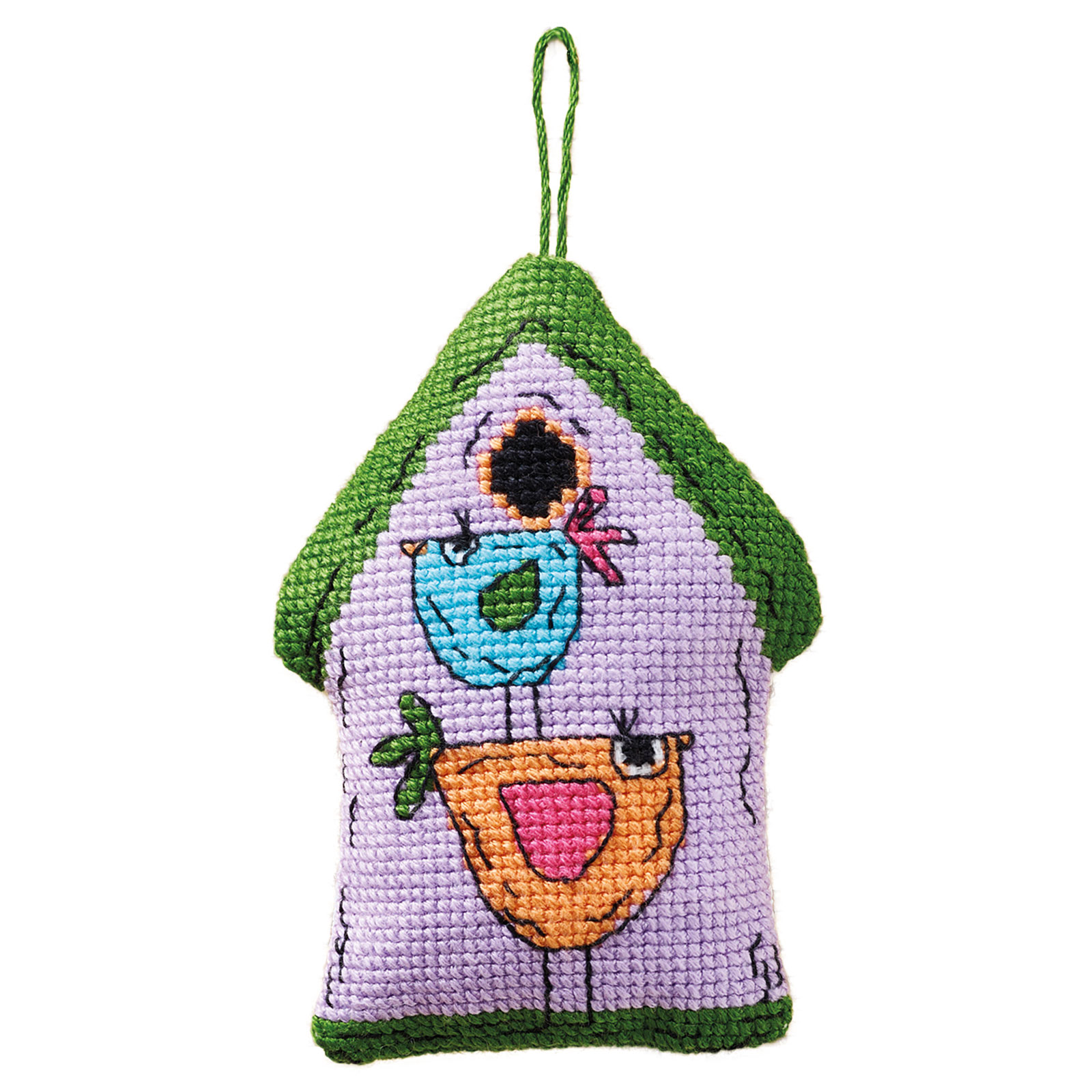 Permin 01-4102 Vogelhuisje paars 7x9cm - STUK