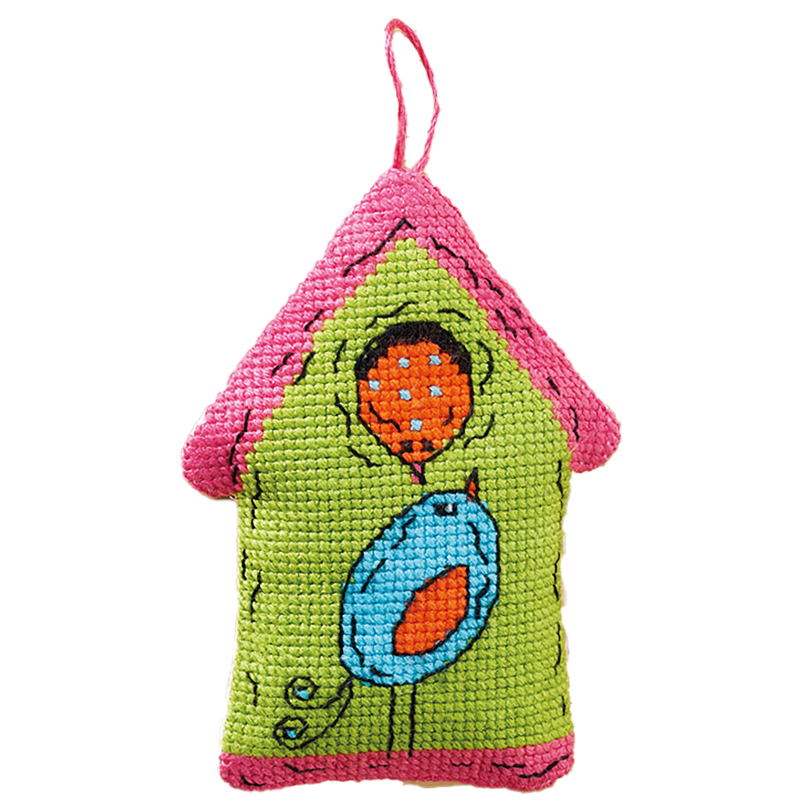 Permin 01-4105 Vogelhuisje groen 7x9cm - STUK