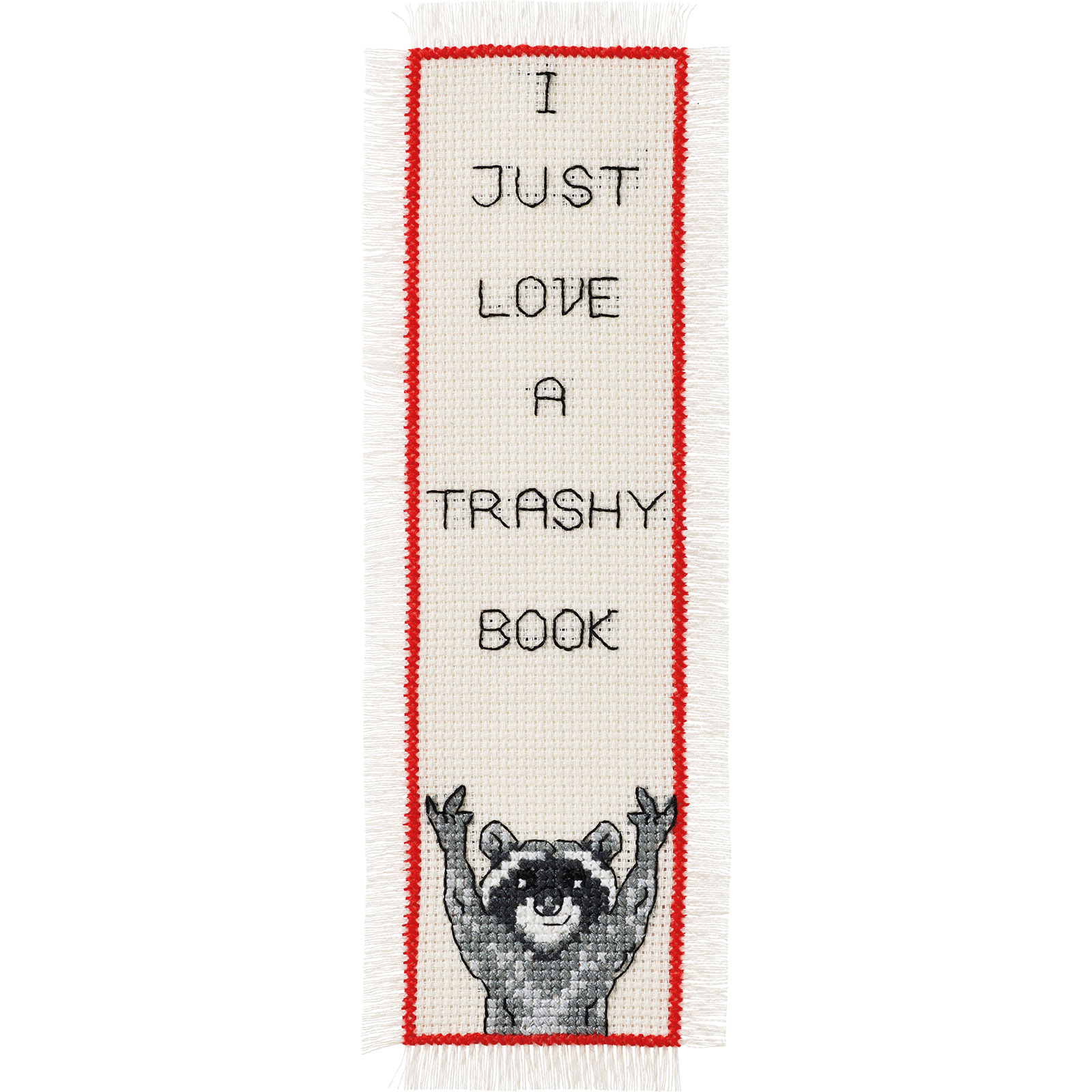 Permin 05-4354 I just love a trashy book 7x22cm - STUK