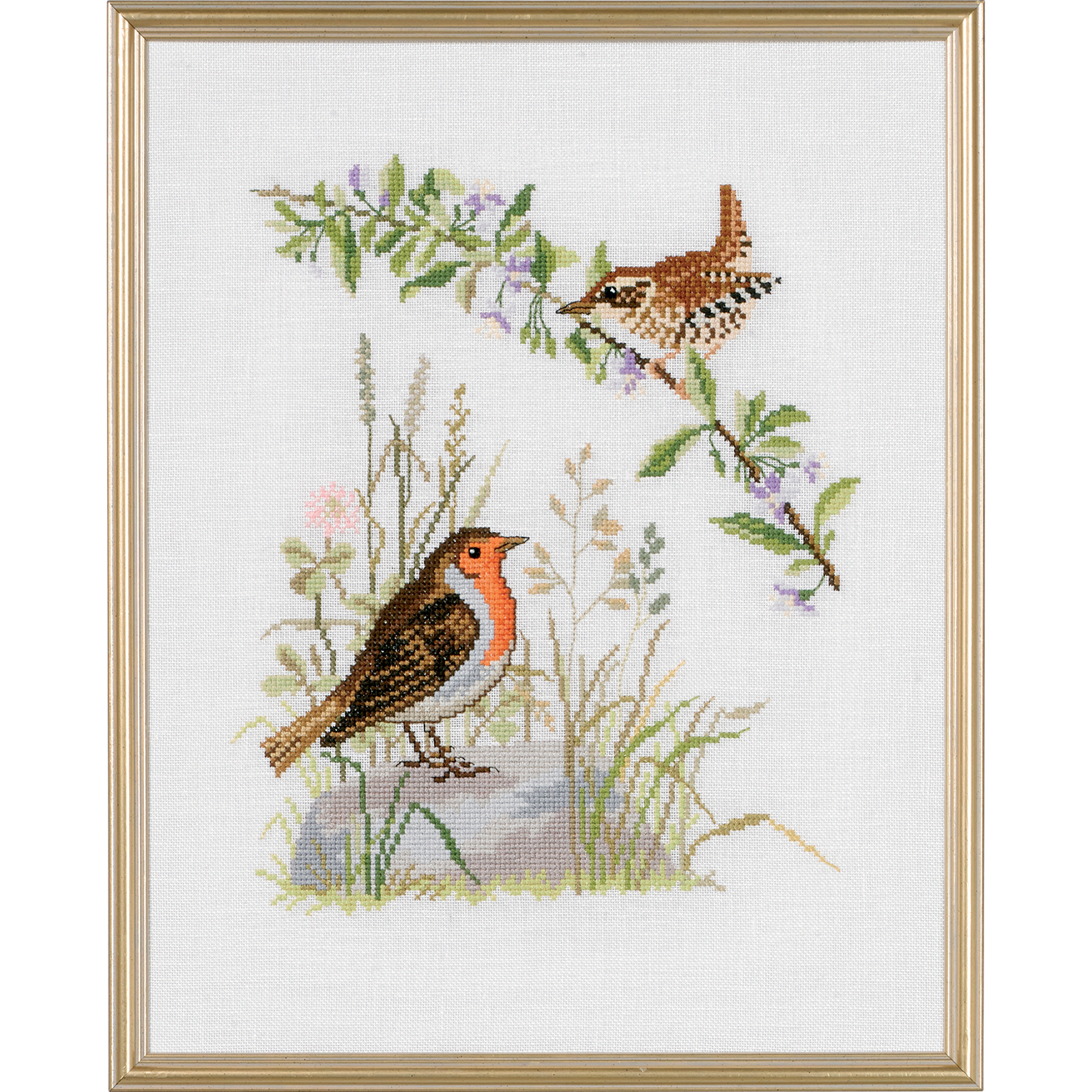 Permin 12-734 Borduurpakket Vogels 31x39 cm - STUK