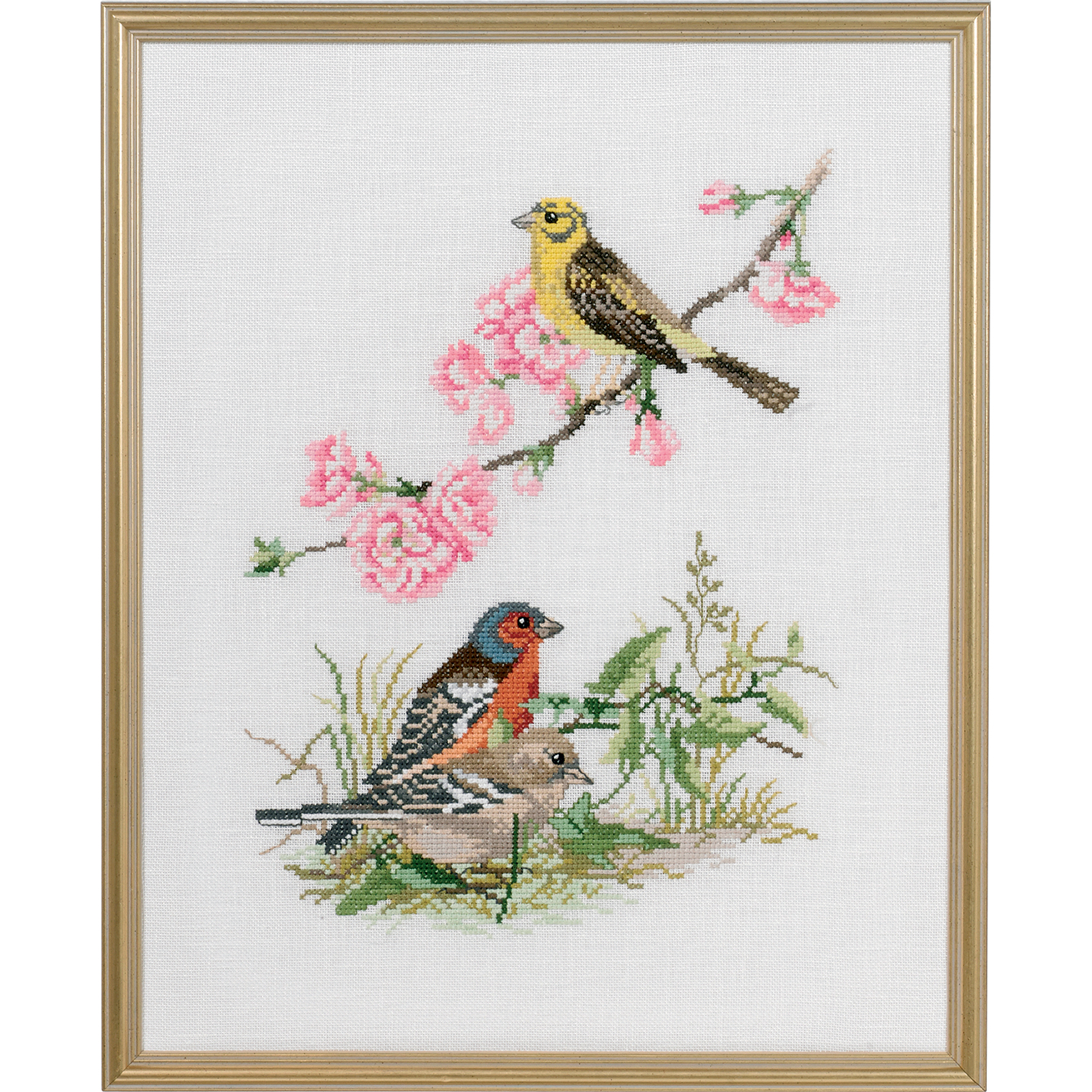 Permin 12-735 Borduurpakket Vogels 31x39 cm - STUK