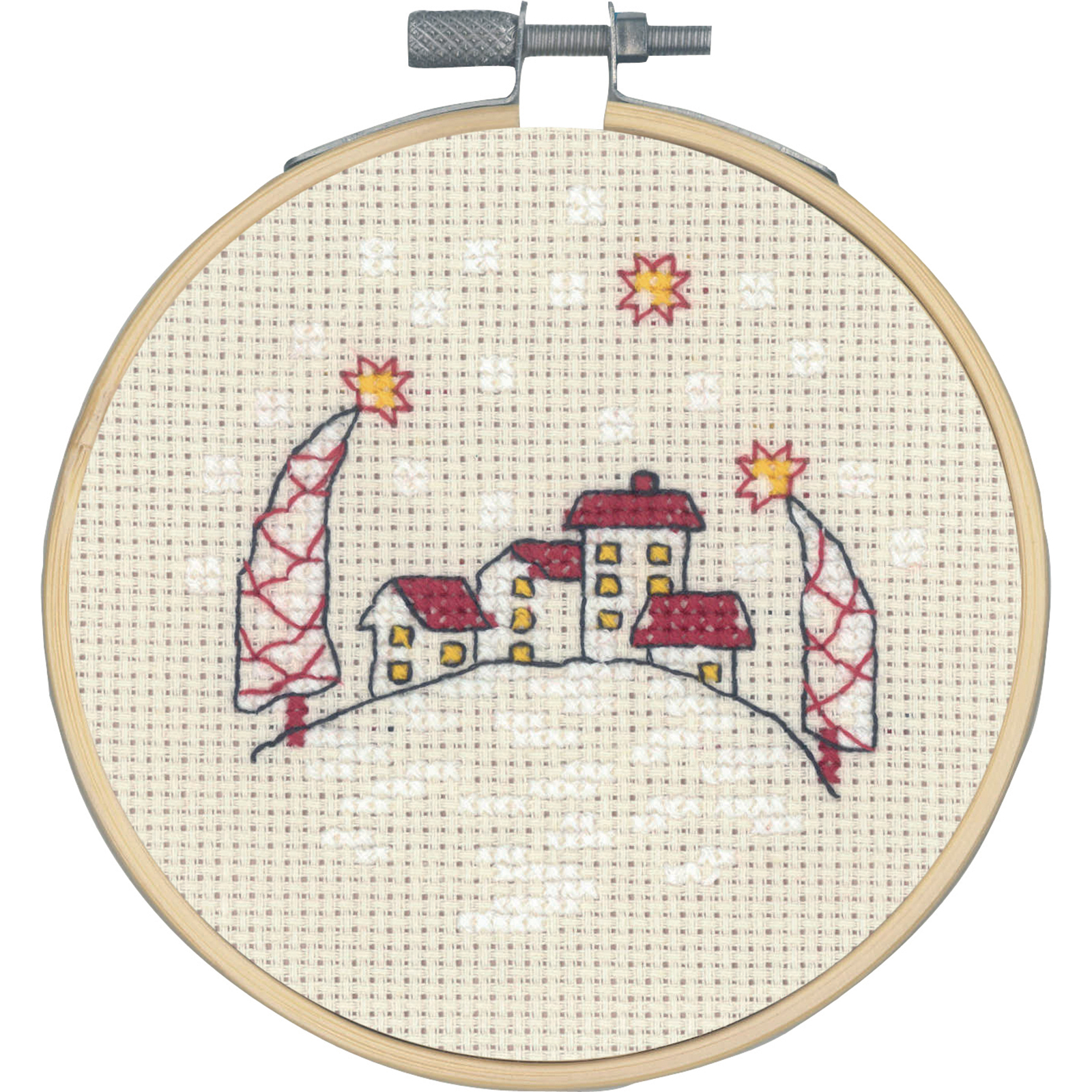 Permin 13-0295 Borduurpakket Huizen 10 cm - STUK