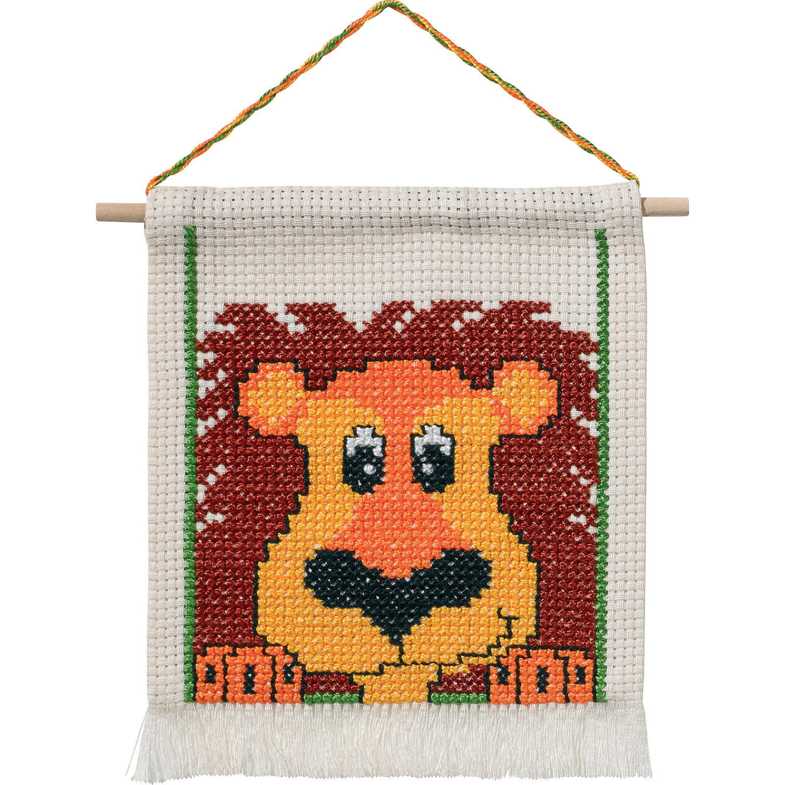 Permin 13-0382 Borduurpakket My First Kit leeuw 16x18 cm - STUK