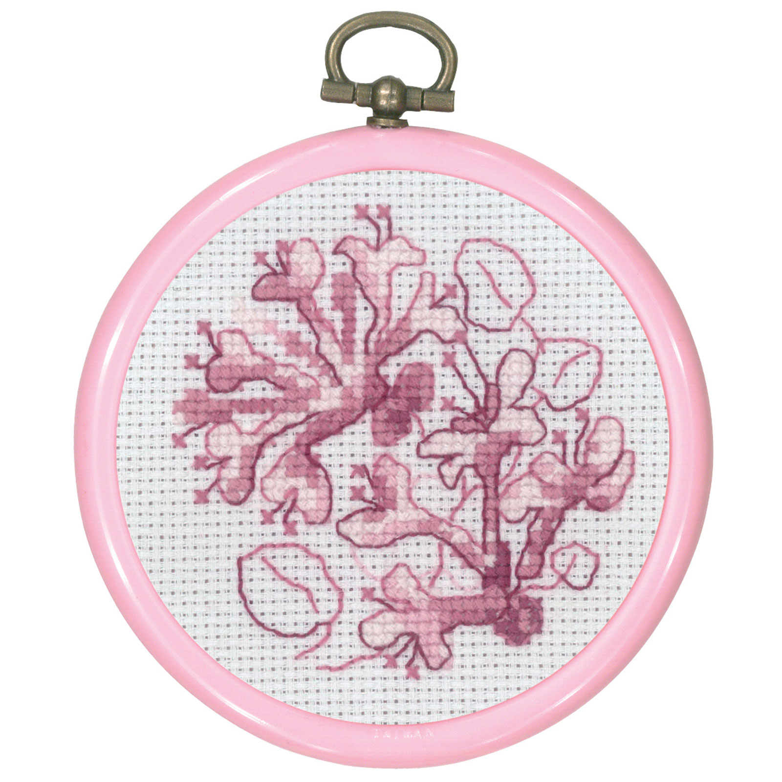 Permin 13-0842 Mini borduurpakket Rose Kaprifol 8cm - STUK