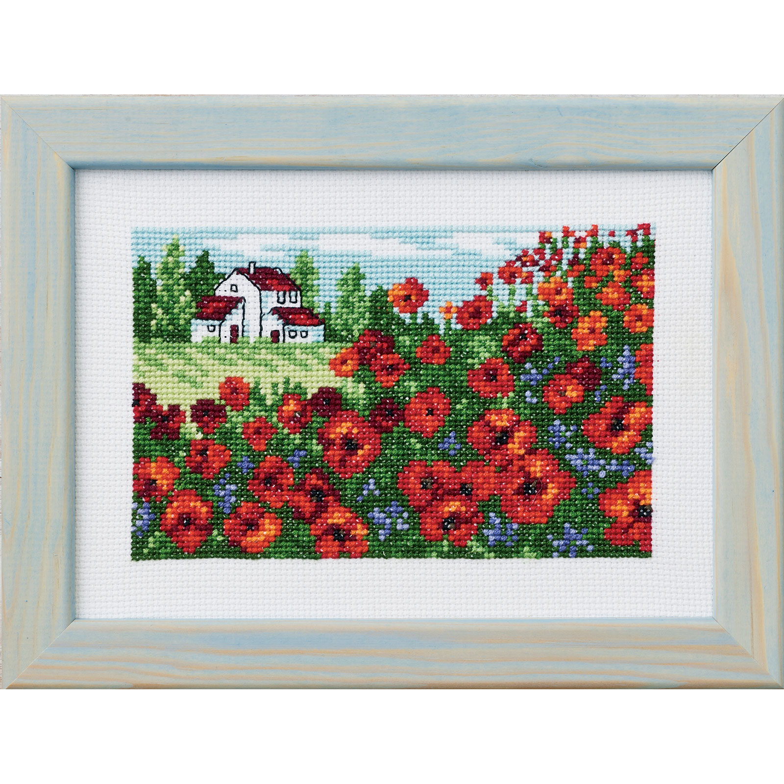 Permin 131327 Borduurpakket Poppyfield 18x13cm - STUK