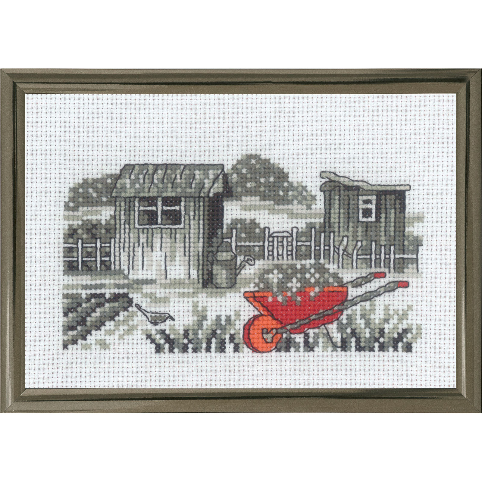 Permin 131393 Borduurpakket Kruiwagen 15x10cm - STUK