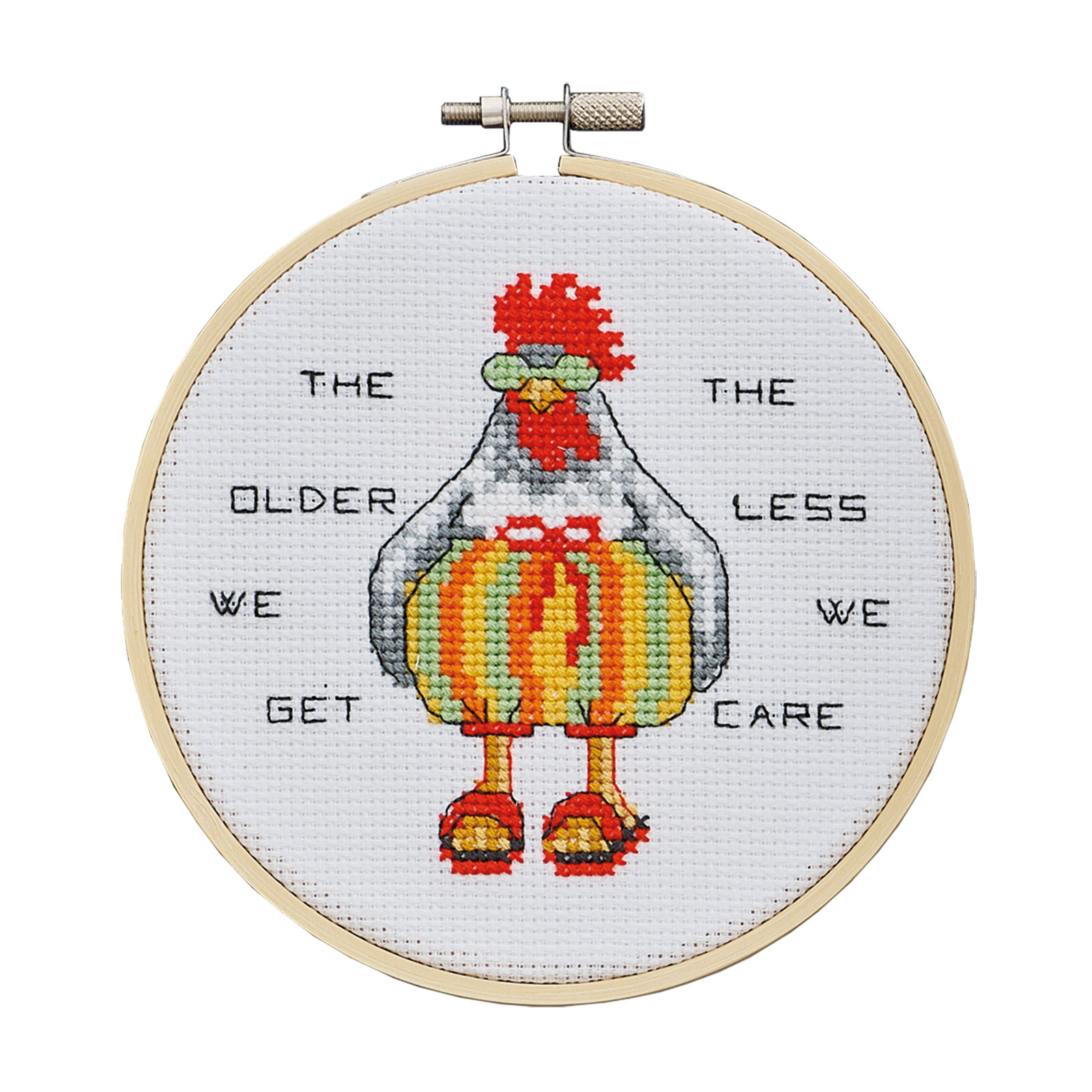 Permin 13-2405 Borduurpakket Kip 13cm rond - STUK