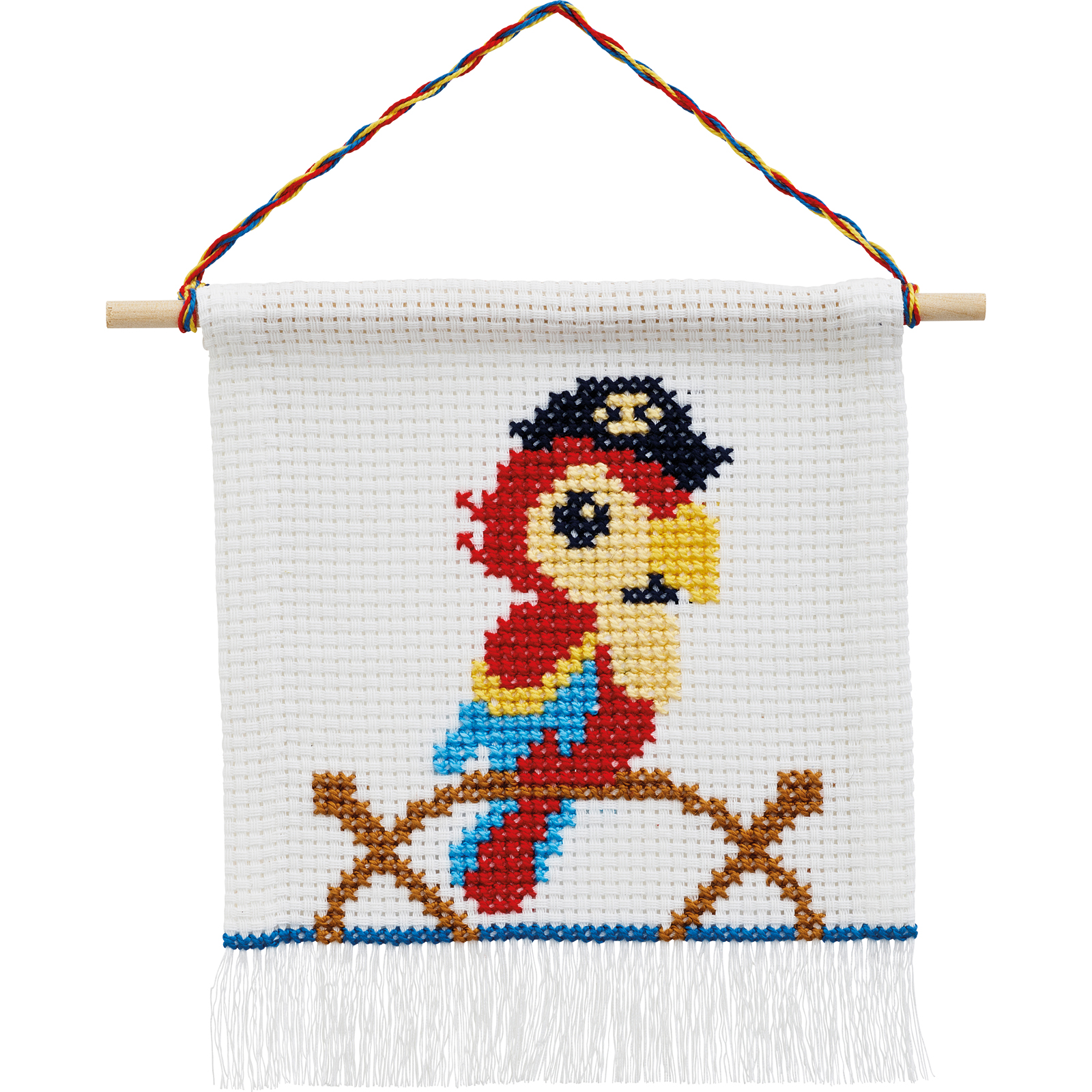 Permin 13-2717 Borduurpakket Papegaai 16x18cm - STUK