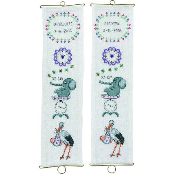 Eva Rosenstand 13-367 Borduurpakket Charlotte D + P 12x46 cm - STUK