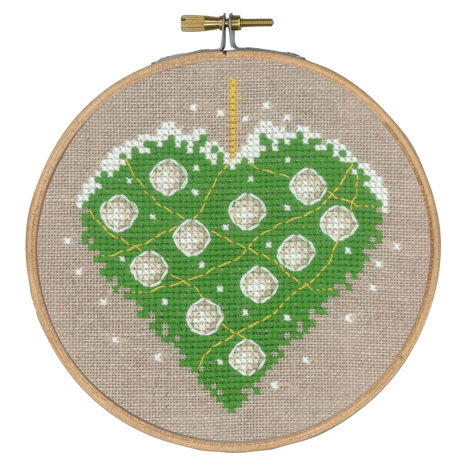 Permin 13-4203 Hart met ornamenten 13 cm rond - STUK