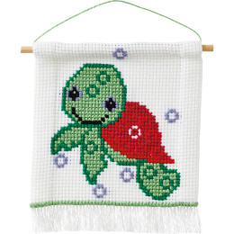 Permin 13-4494 Borduurpakket Schildpad 16x18cm - STUK