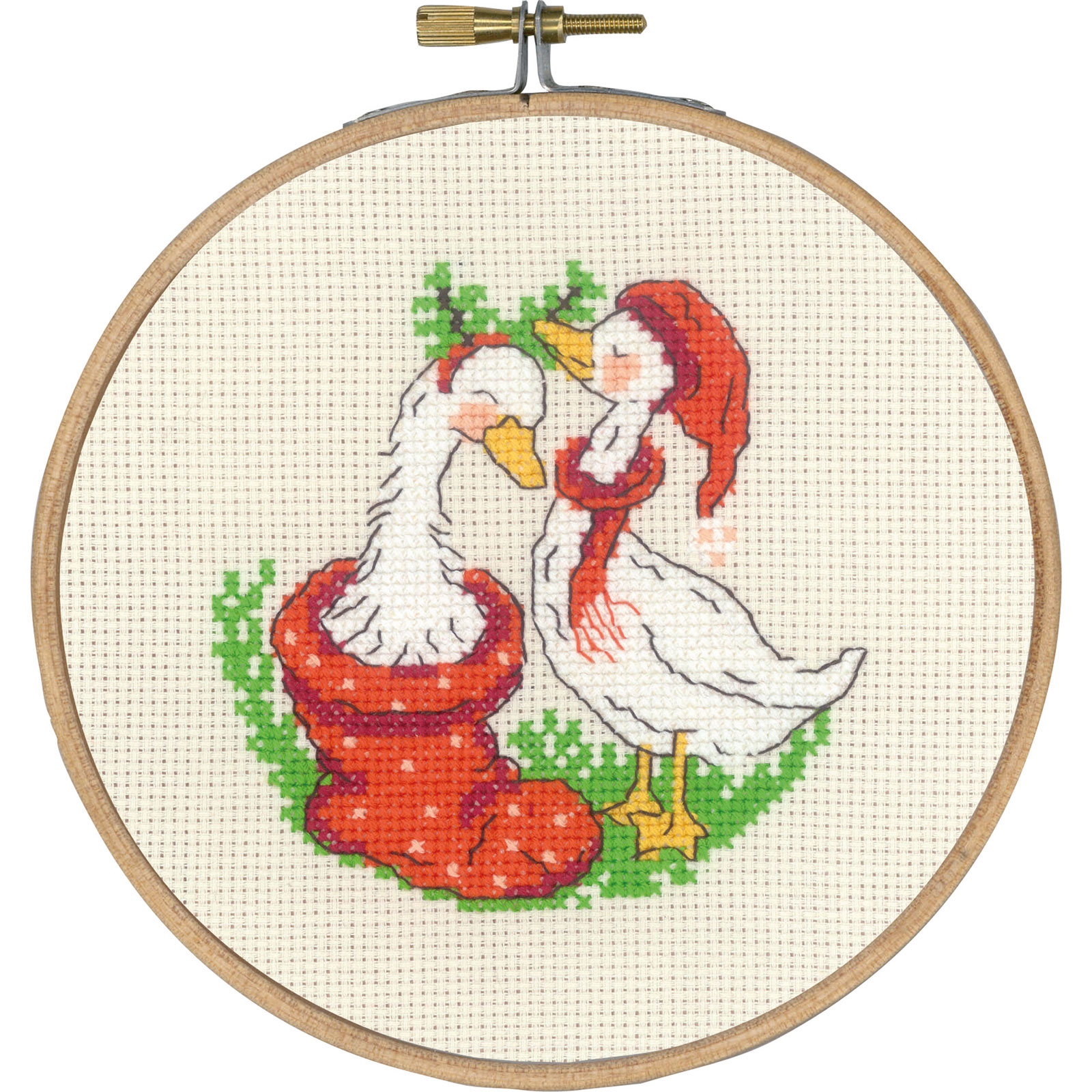 Permin 13-5285 Borduurpakket Ganzen Ø15 cm - STUK