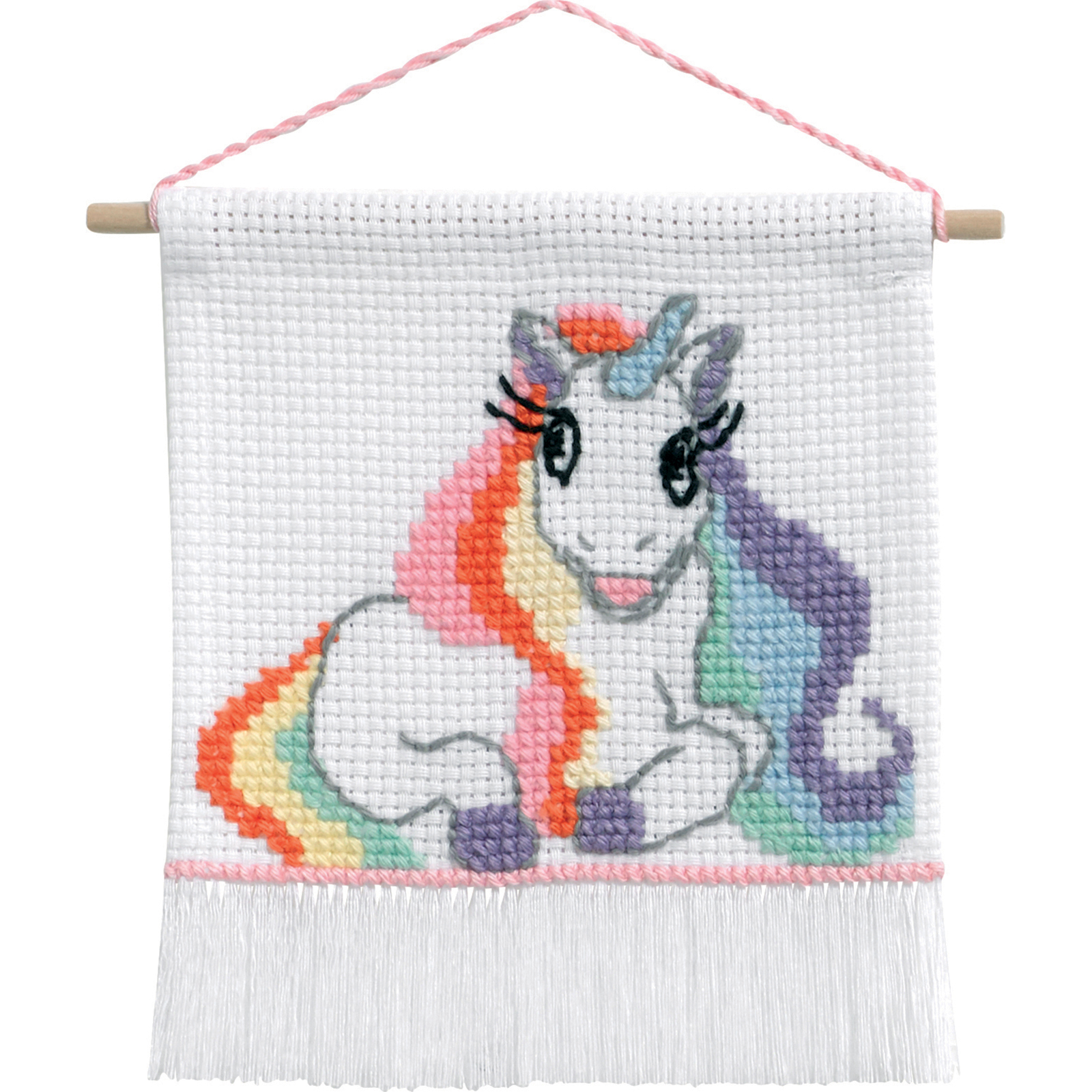 Permin 13-9722 Borduurpakket My First Kit Unicorn 16x18 cm - STUK