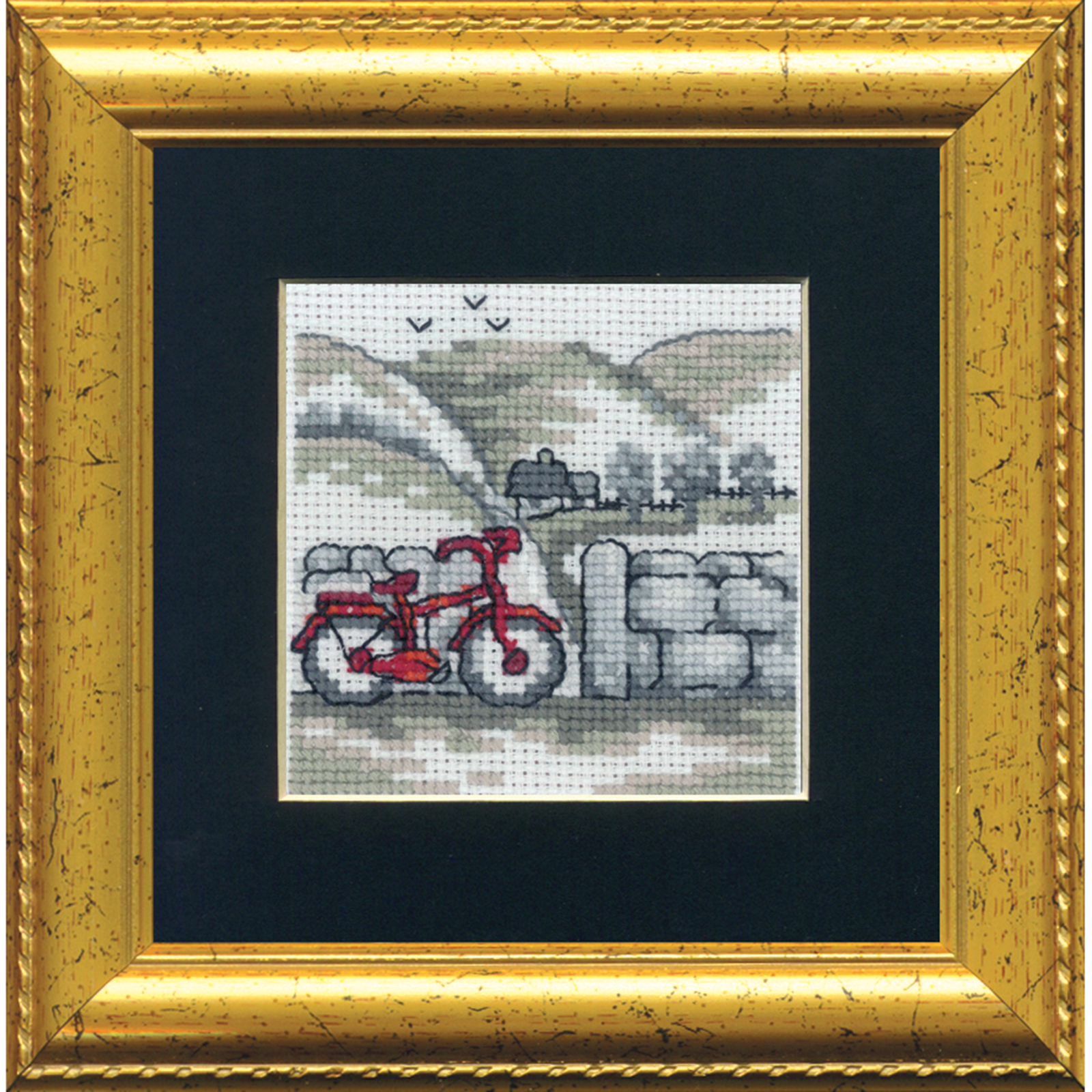 Permin 14-8410 Mini borduurpakket Fiets 11x11 cm - STUK