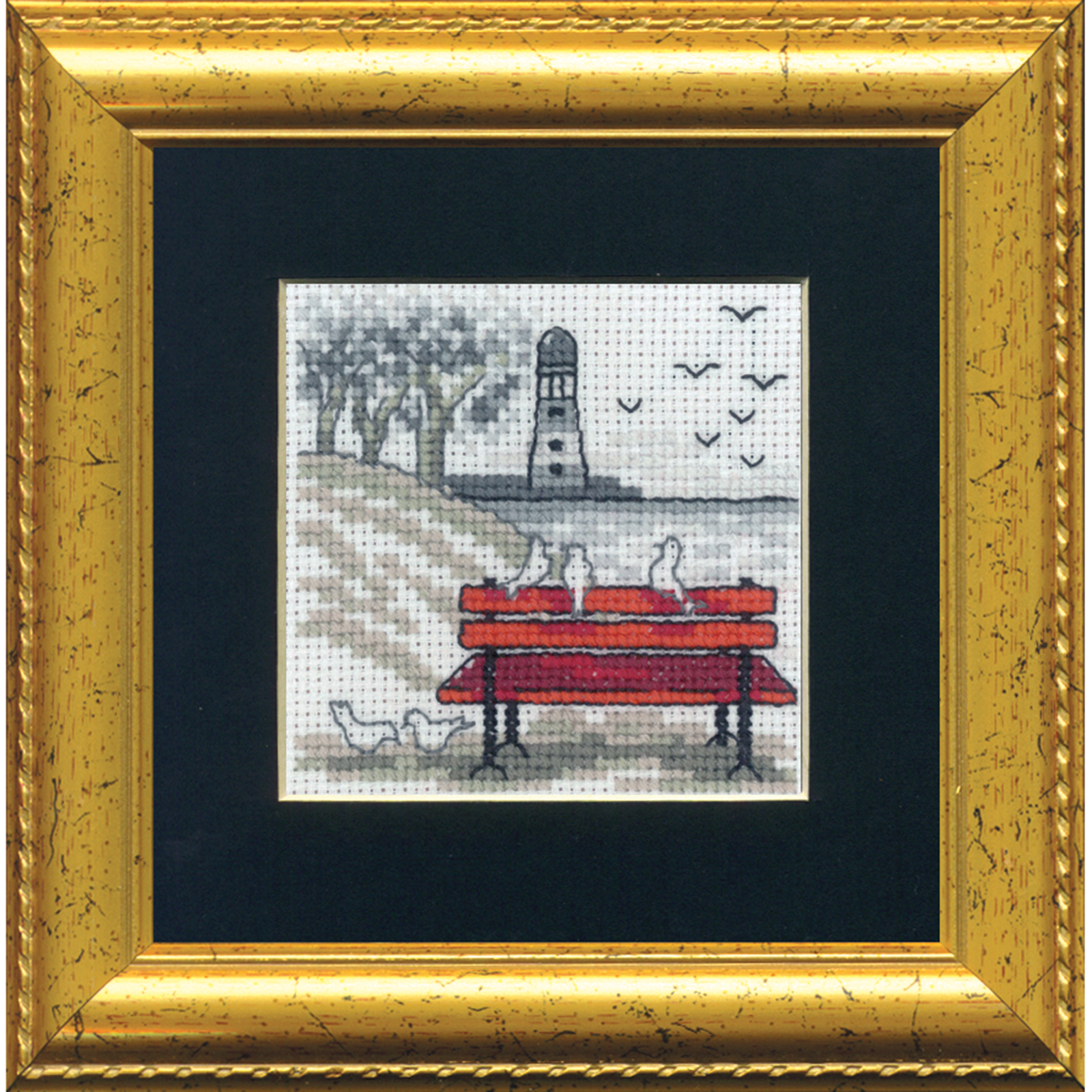 Permin 14-8413 Mini borduurpakket Bench 11x11 cm - STUK