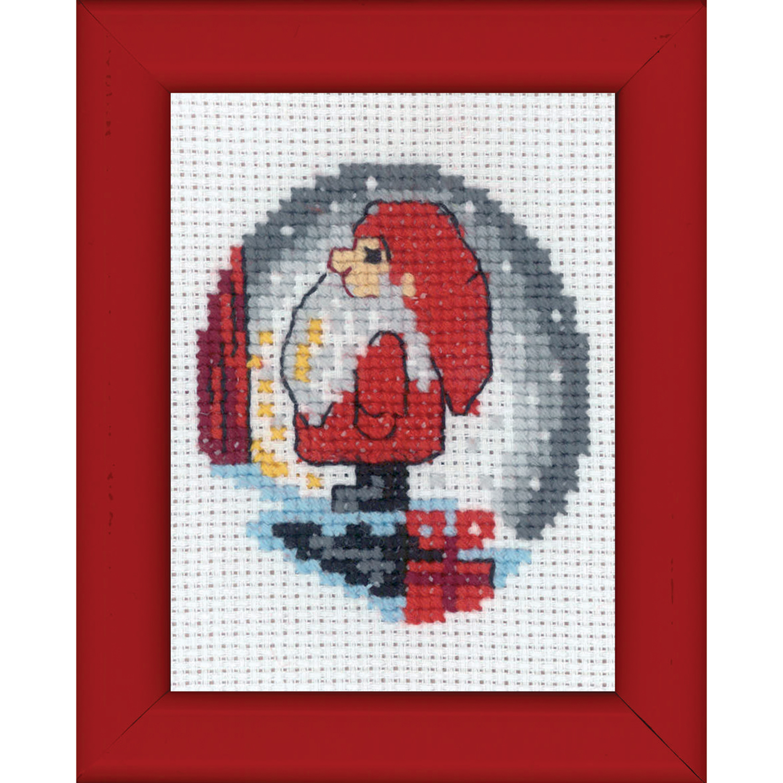 Permin 14-9285 Mini borduurpakket Elf op trappen 6x8 cm - STUK