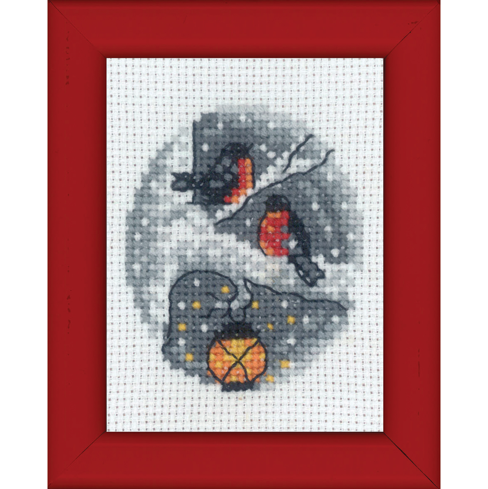 Permin 14-9289 Mini borduurpakket Vogels in de boom foto 6x8 cm - STUK