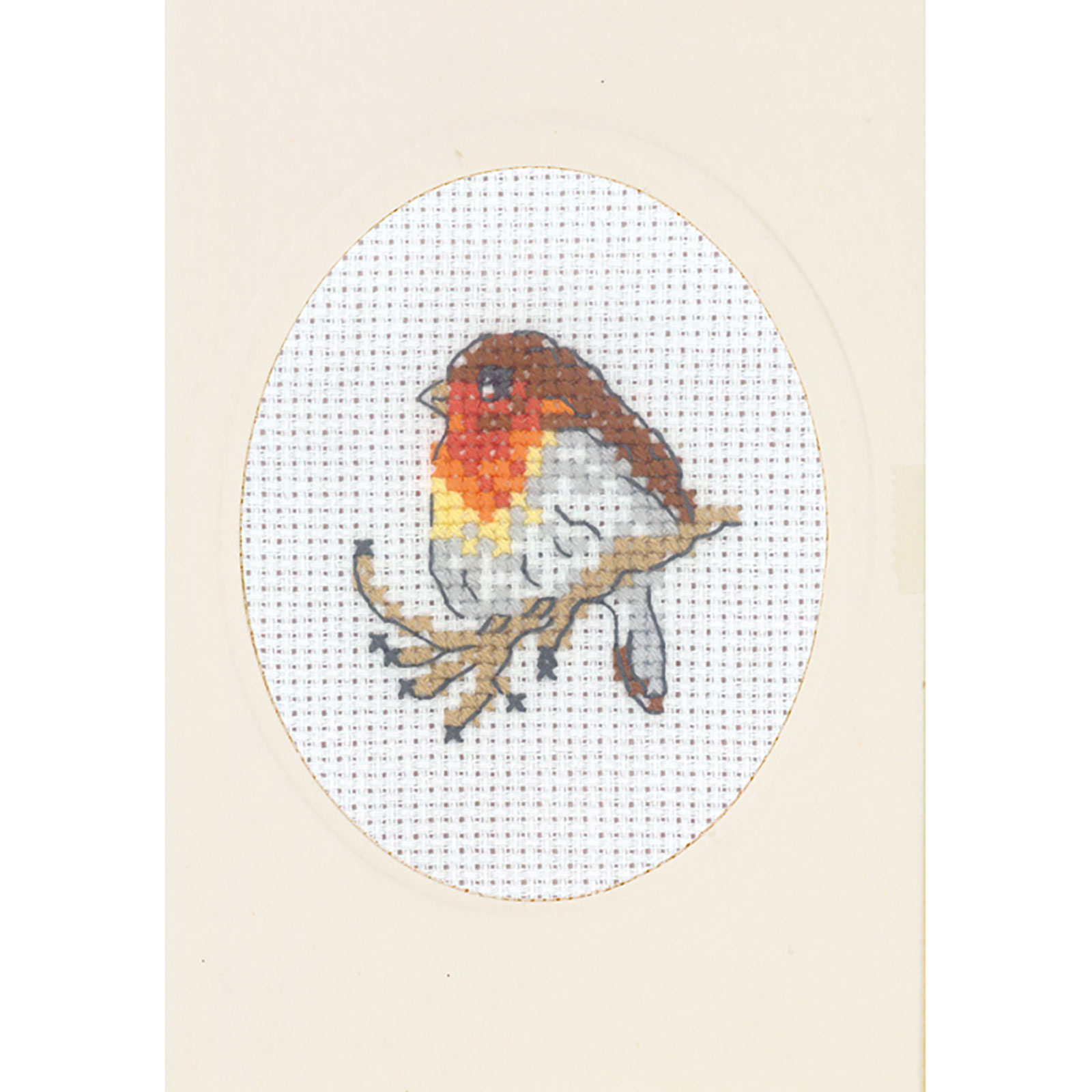 Permin 17-4469 Borduurpakket Roodborstje 9x13cm - STUK