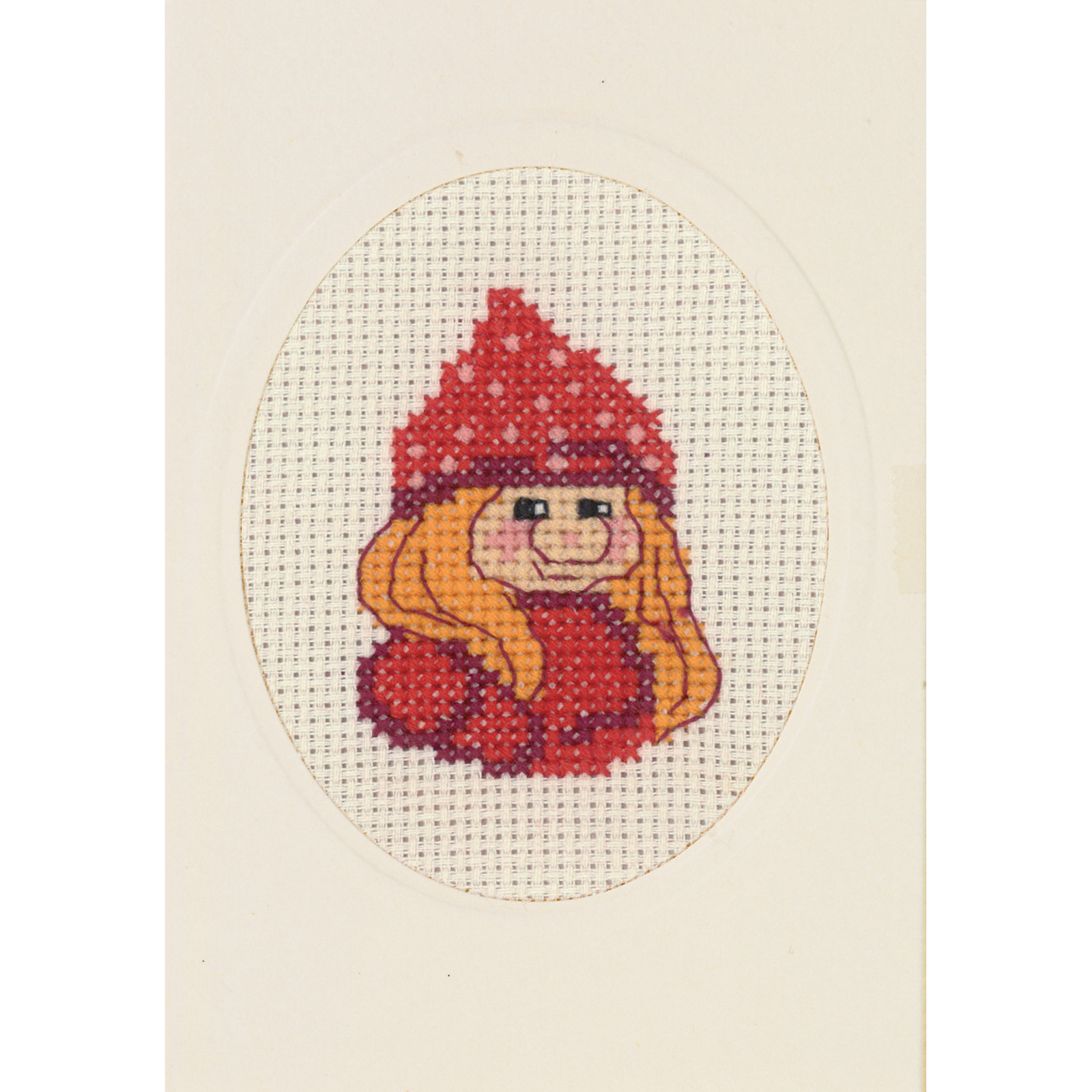 Permin 17-8233 Borduurpakket kerstkaart Elf meisje 9x13 cm - STUK