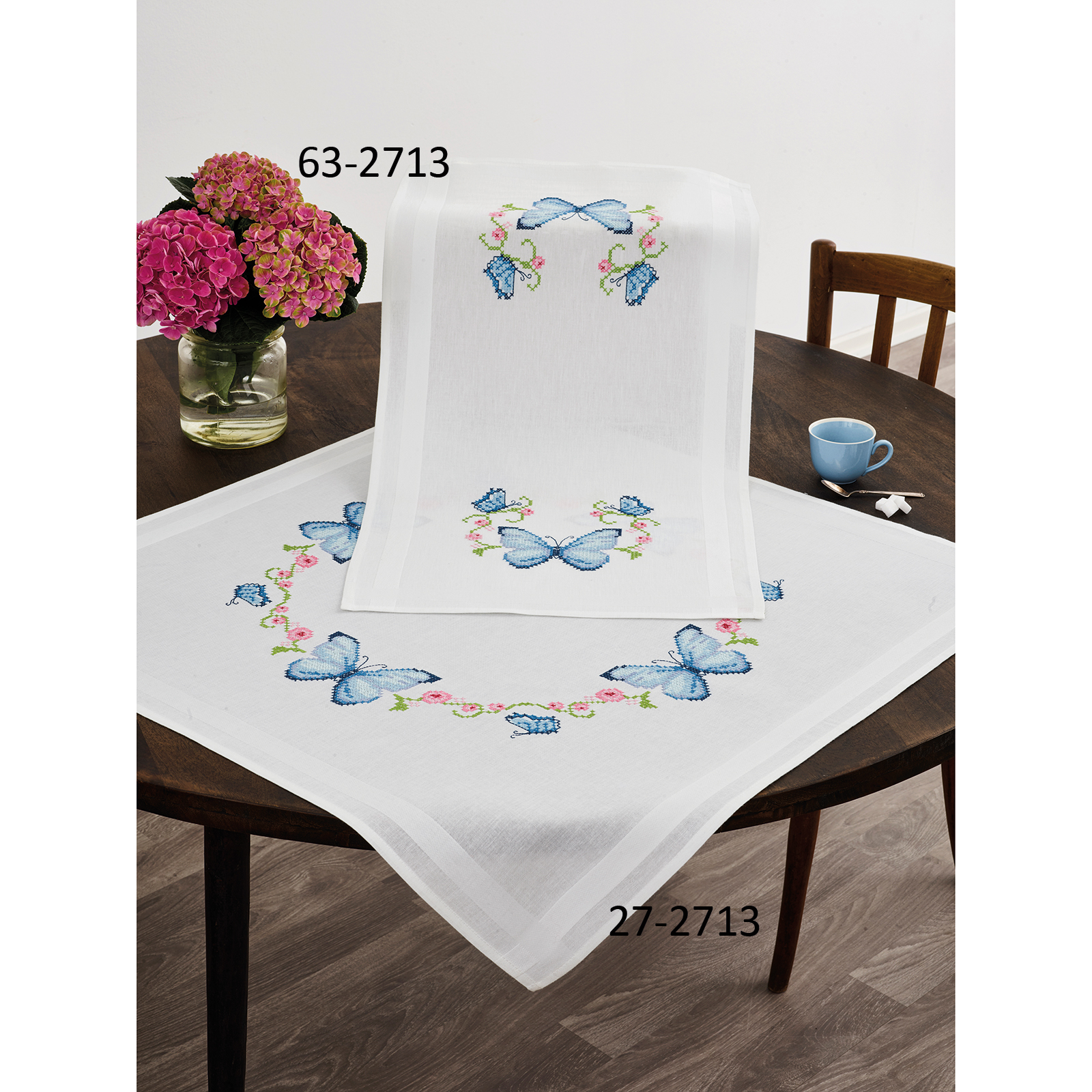 Permin 27-2713 Borduurpakket Vlinders 80x80cm - STUK