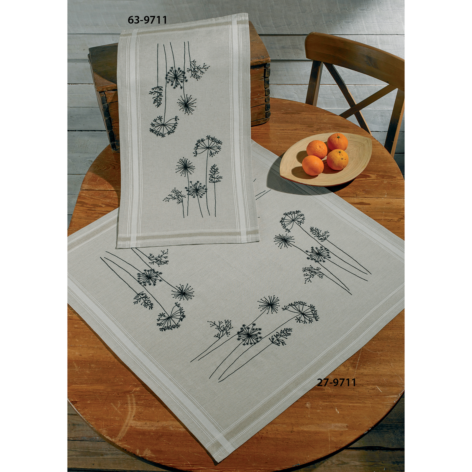 Permin 27-9711 Borduurpakket voorbedrukt Natur 80x80 cm - STUK