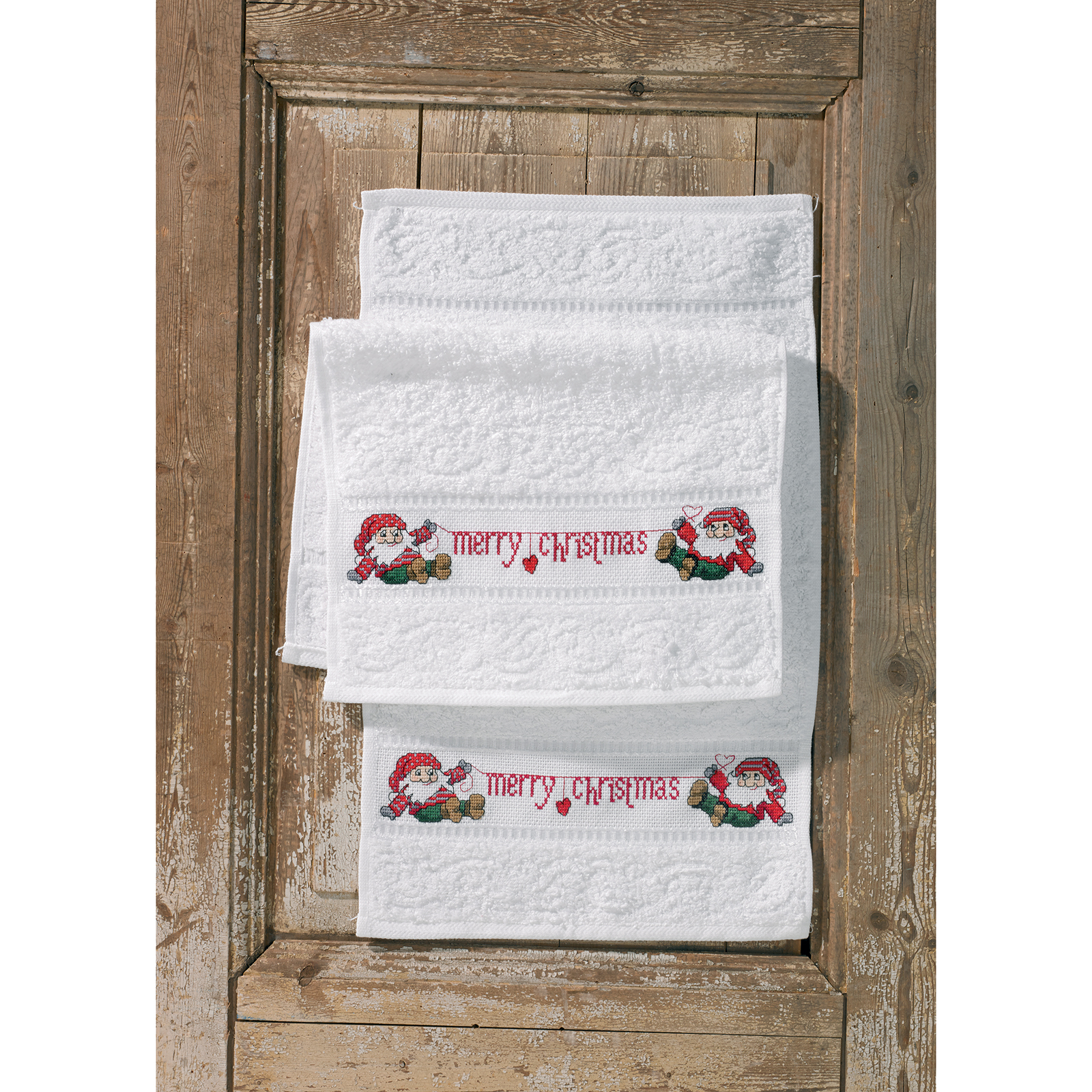 Permin 28-0625 Borduurpakket Merry christmas 2 stuks 30x50 cm - STUK