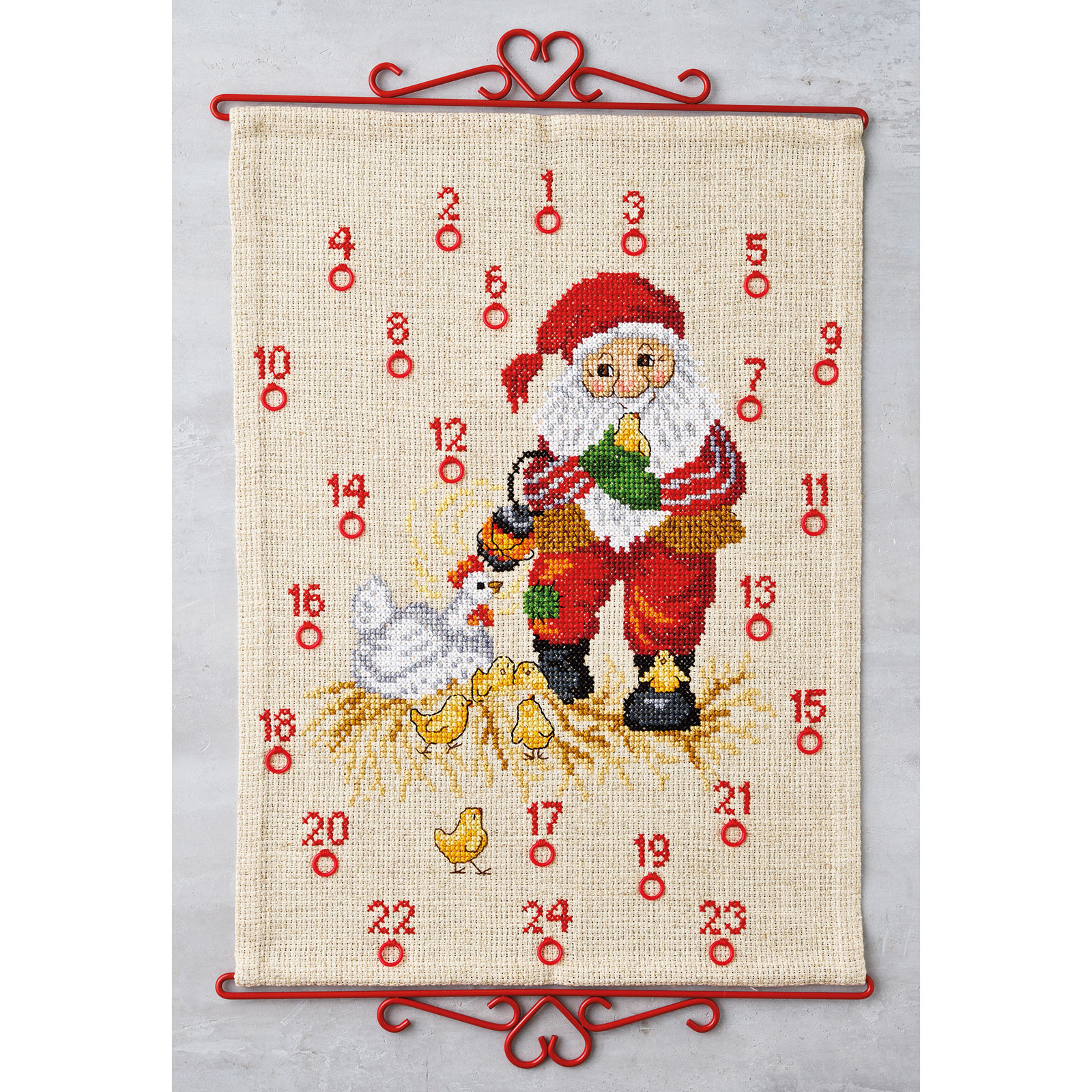 Permin 34-2230 Borduurpakket Kerstman 38x53cm - STUK