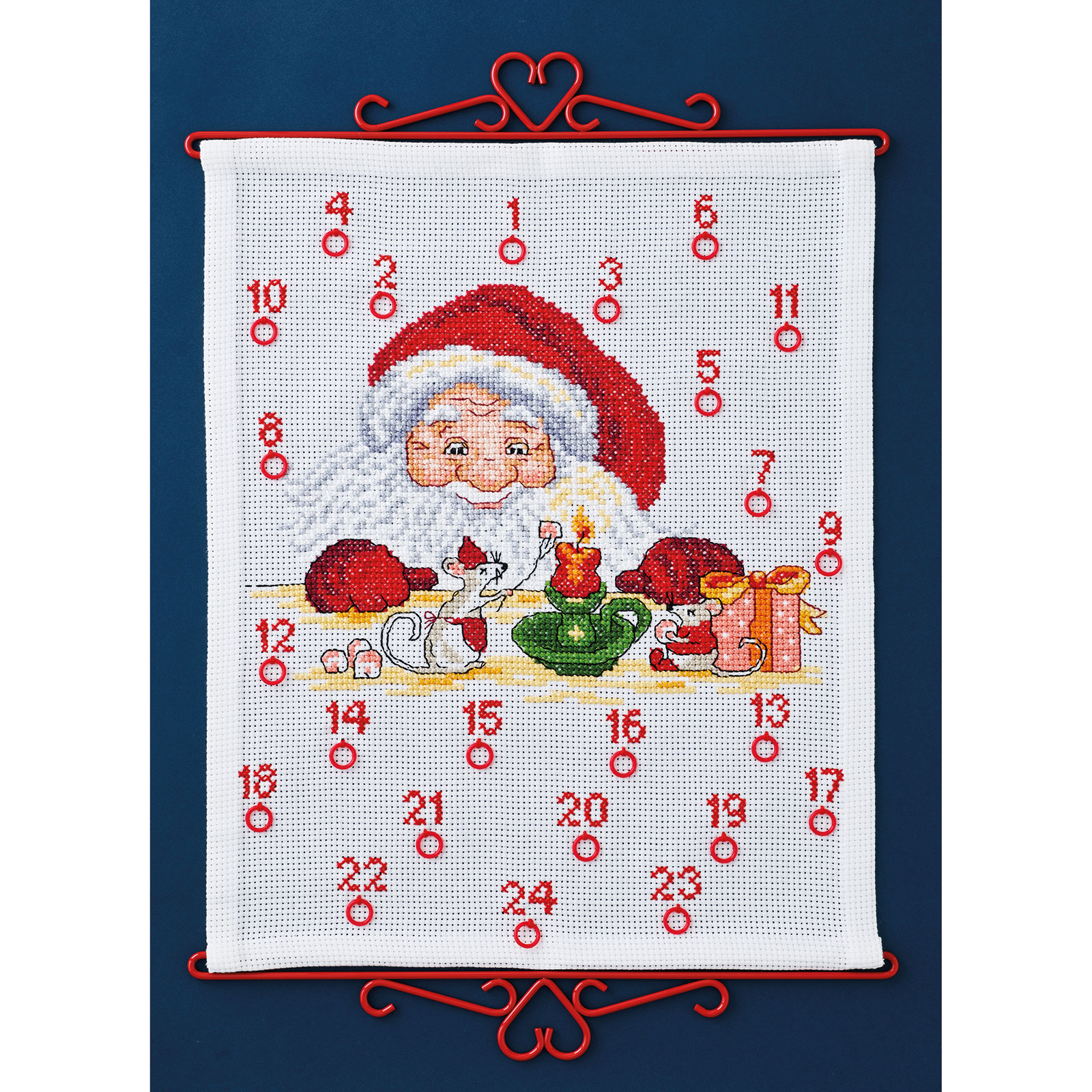 Permin 34-3283 Kerstman en muis 40x60cm - STUK
