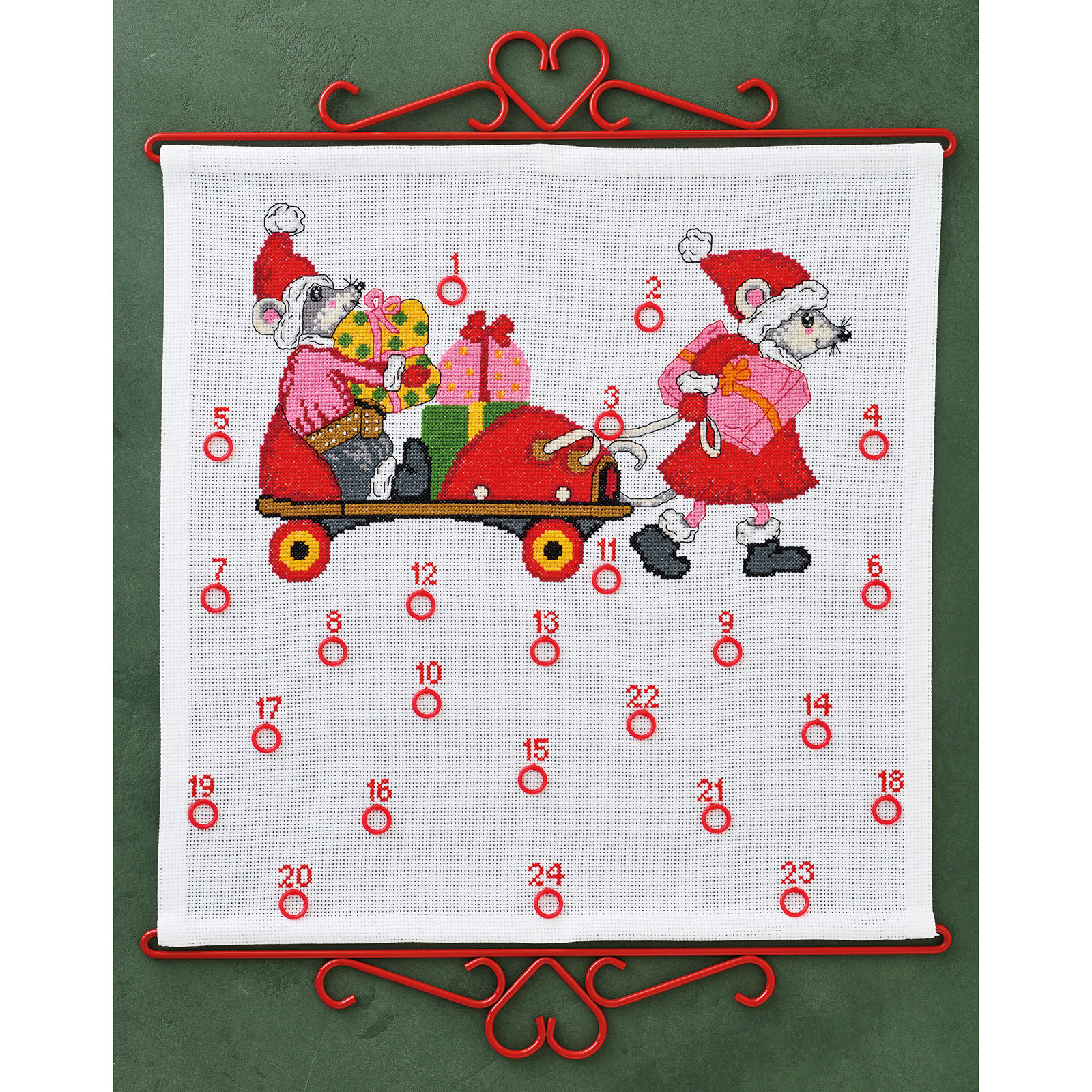 Permin 34-4213 Muizen op rolschaatsen 40x41cm - STUK